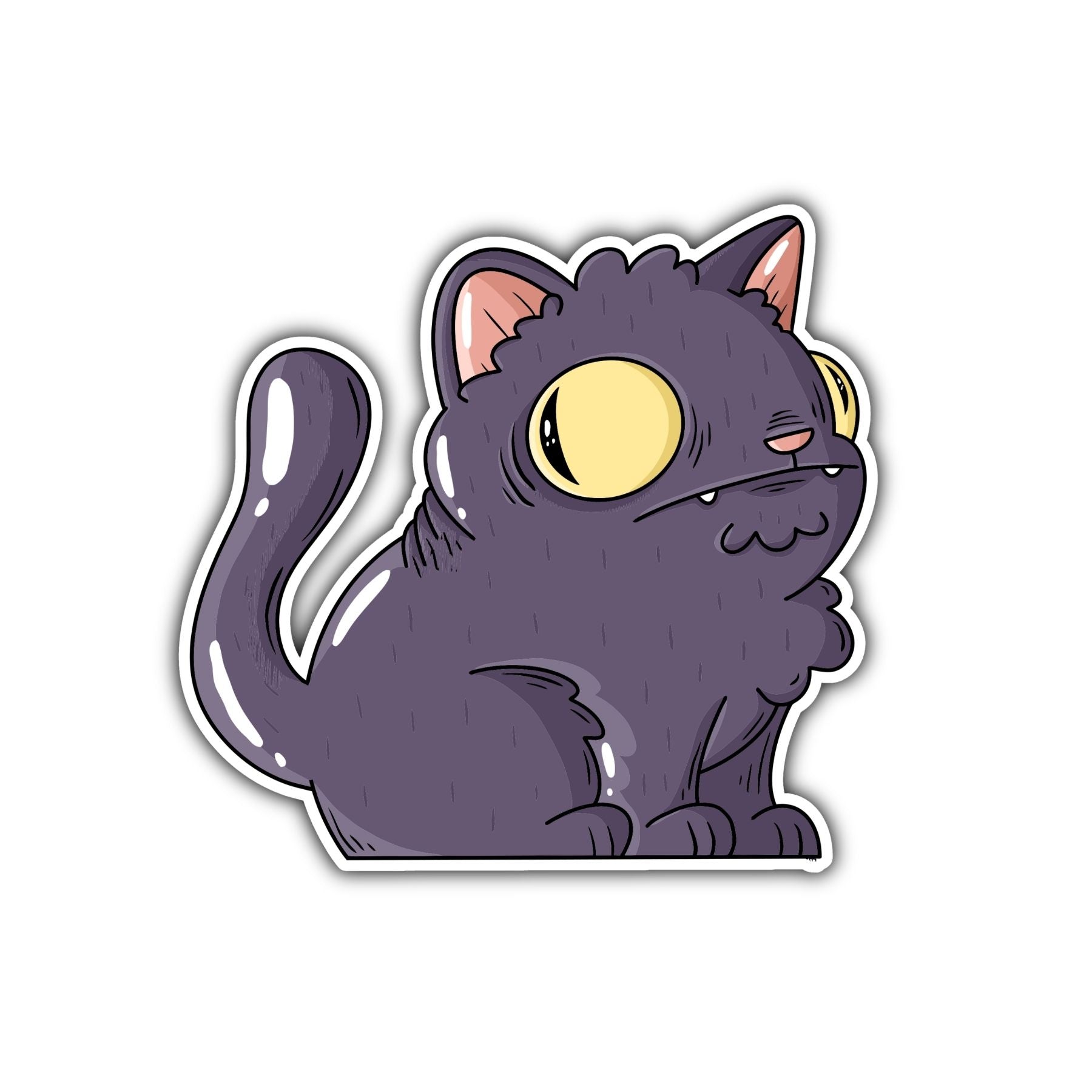 Purple Cat Sticker - Mike Bennett Studios