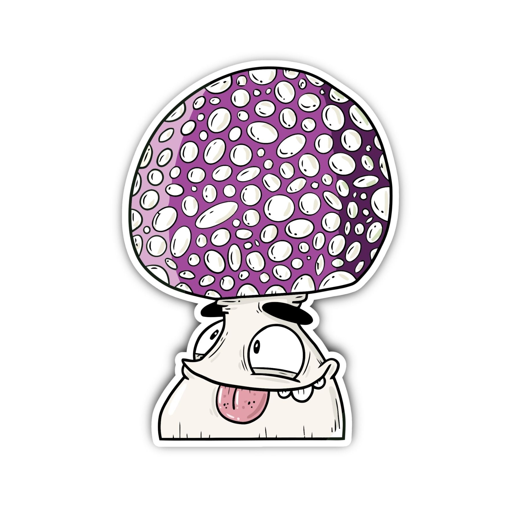 Purple Mushroom Sticker - Mike Bennett Studios