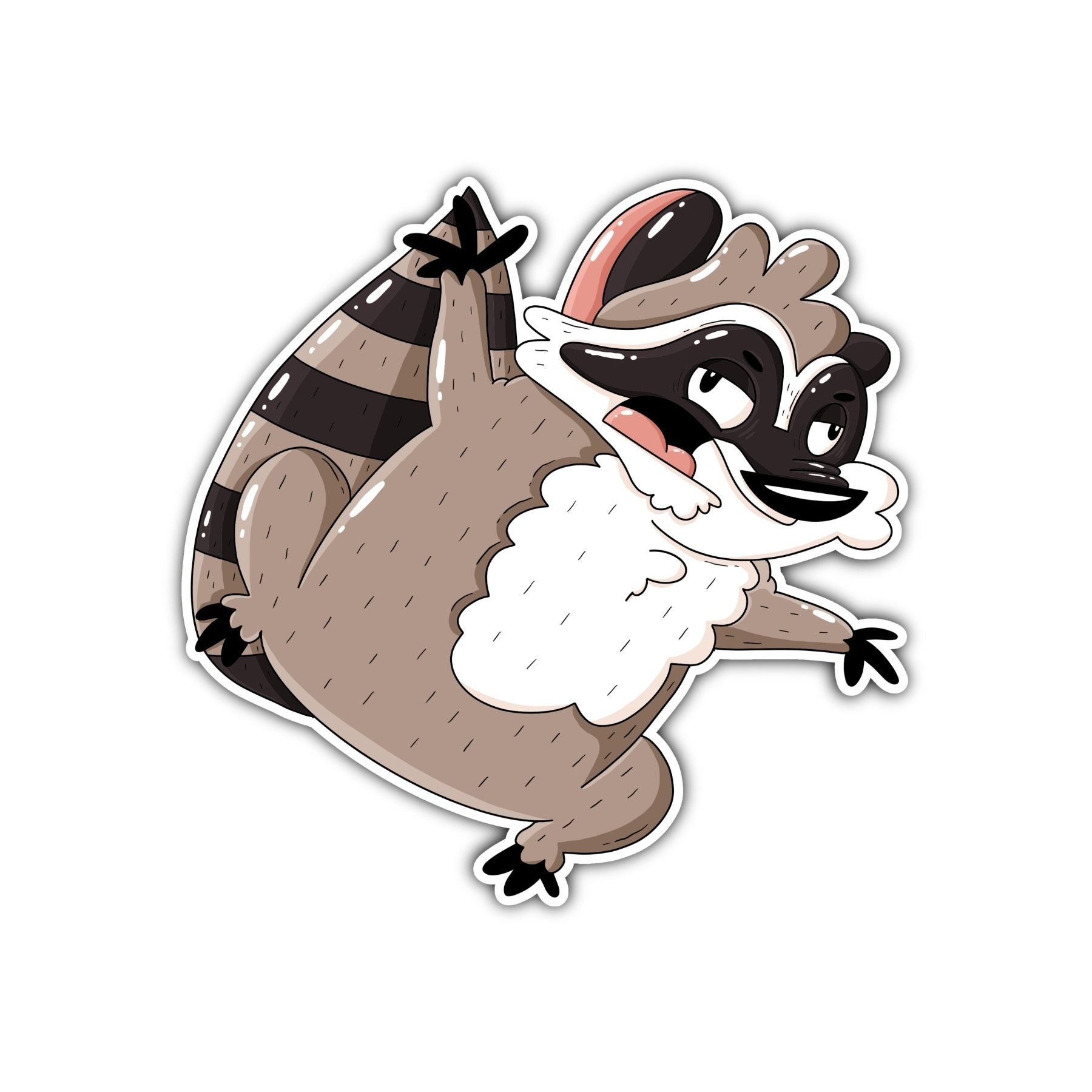 Raccoon Splat Sticker - Mike Bennett Studios