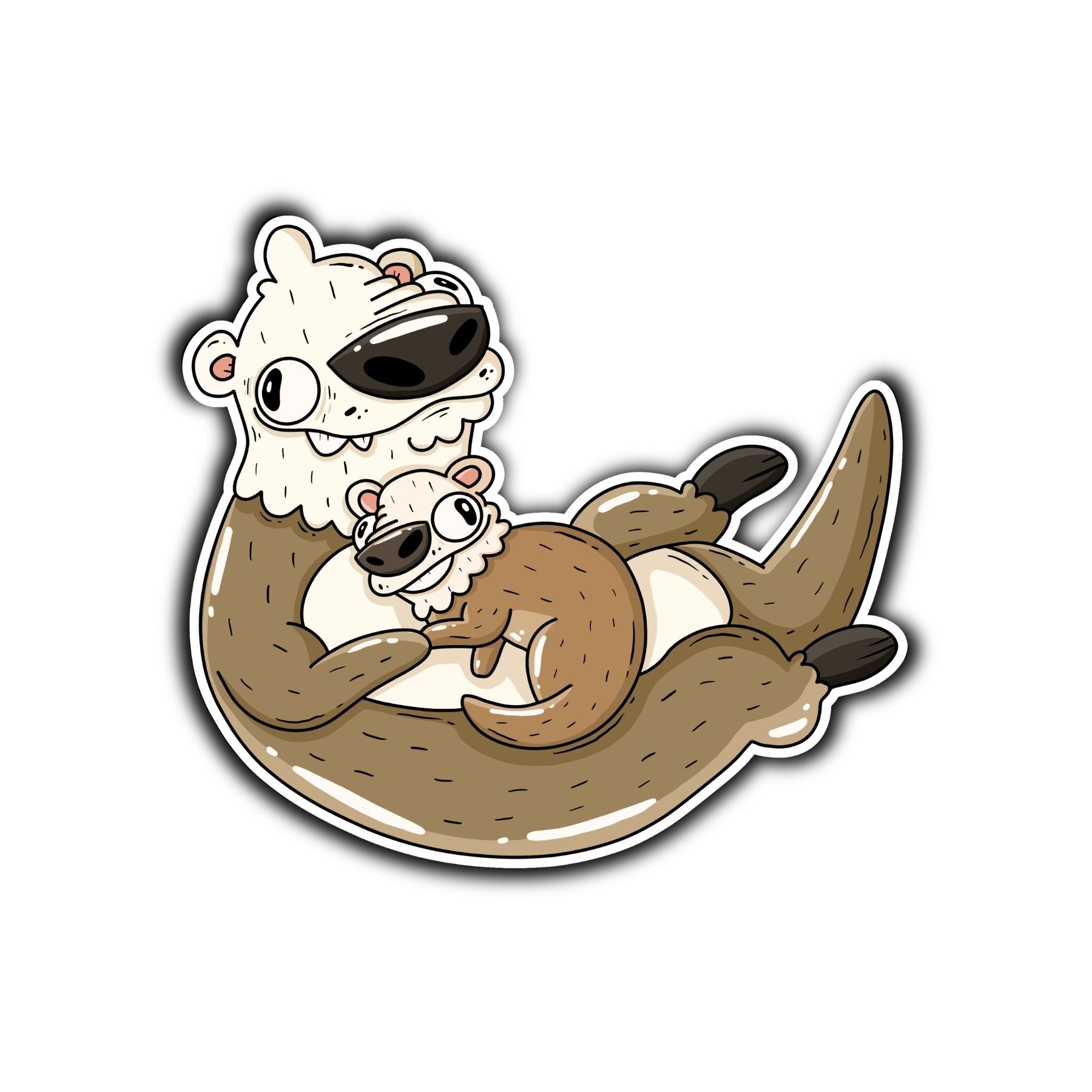Sea Otter V Sticker - Mike Bennett Studios