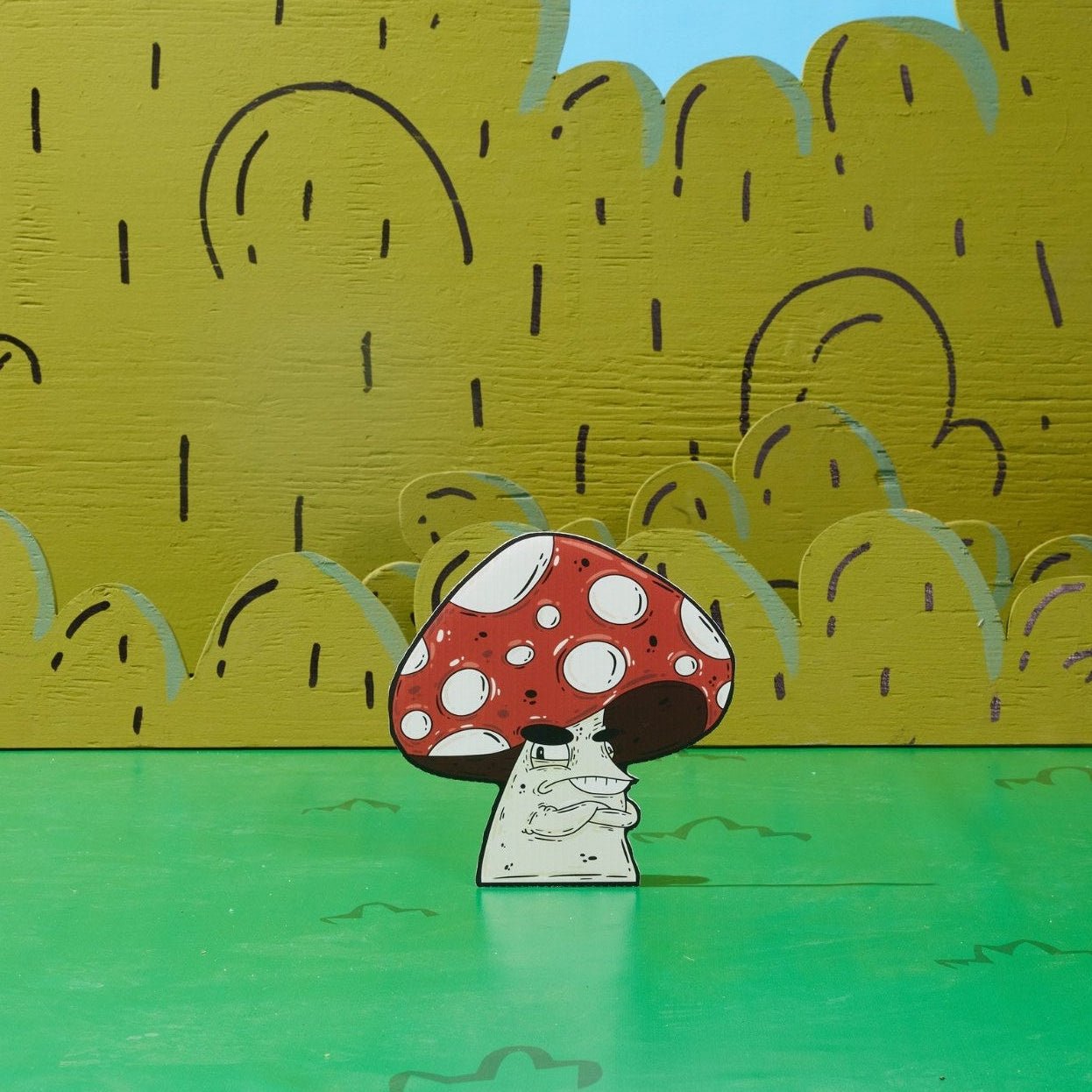 Shroomie "Diego" Mini Yard Sign - Mike Bennett Studios