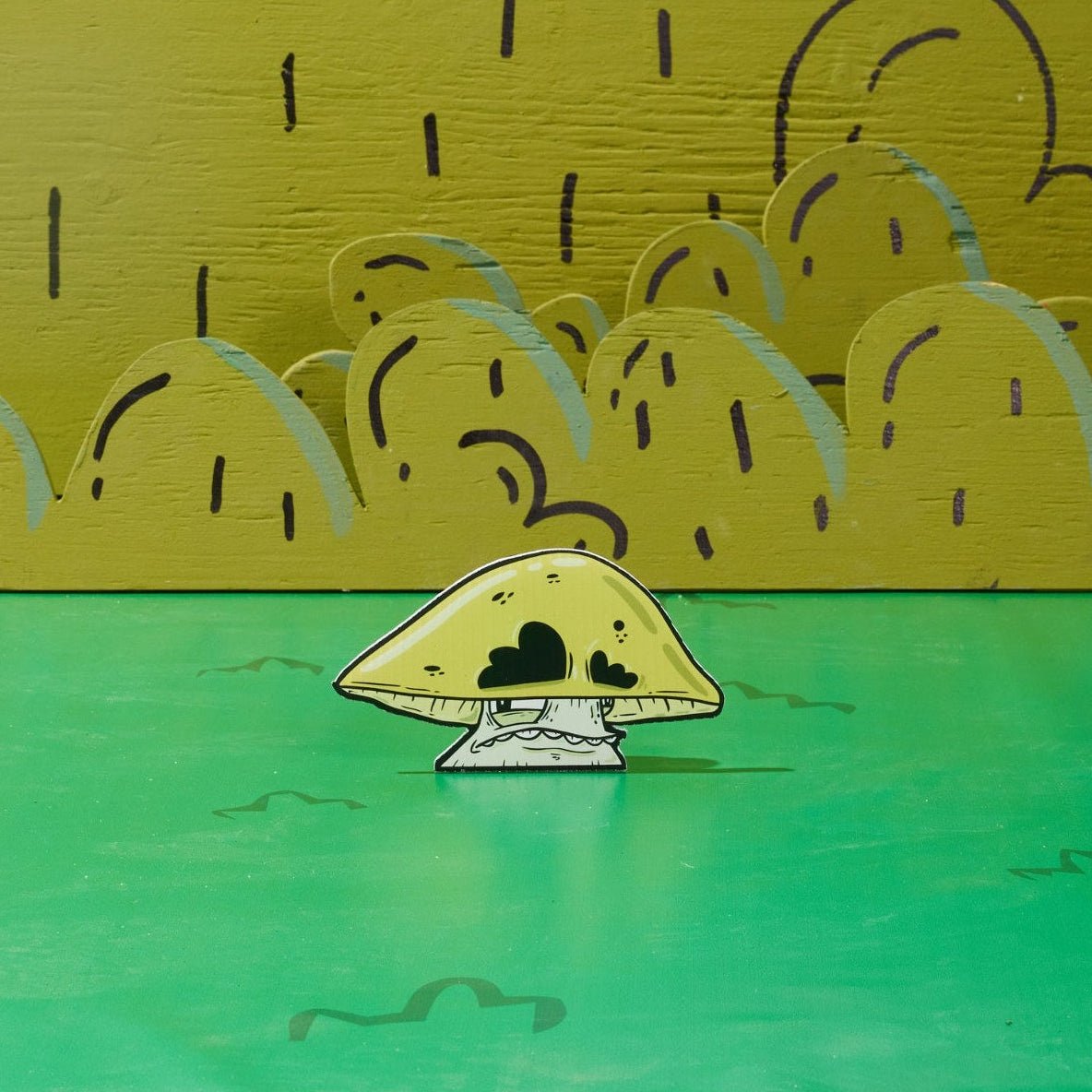 Yellow Shroomie Mini Yard Sign - alternate