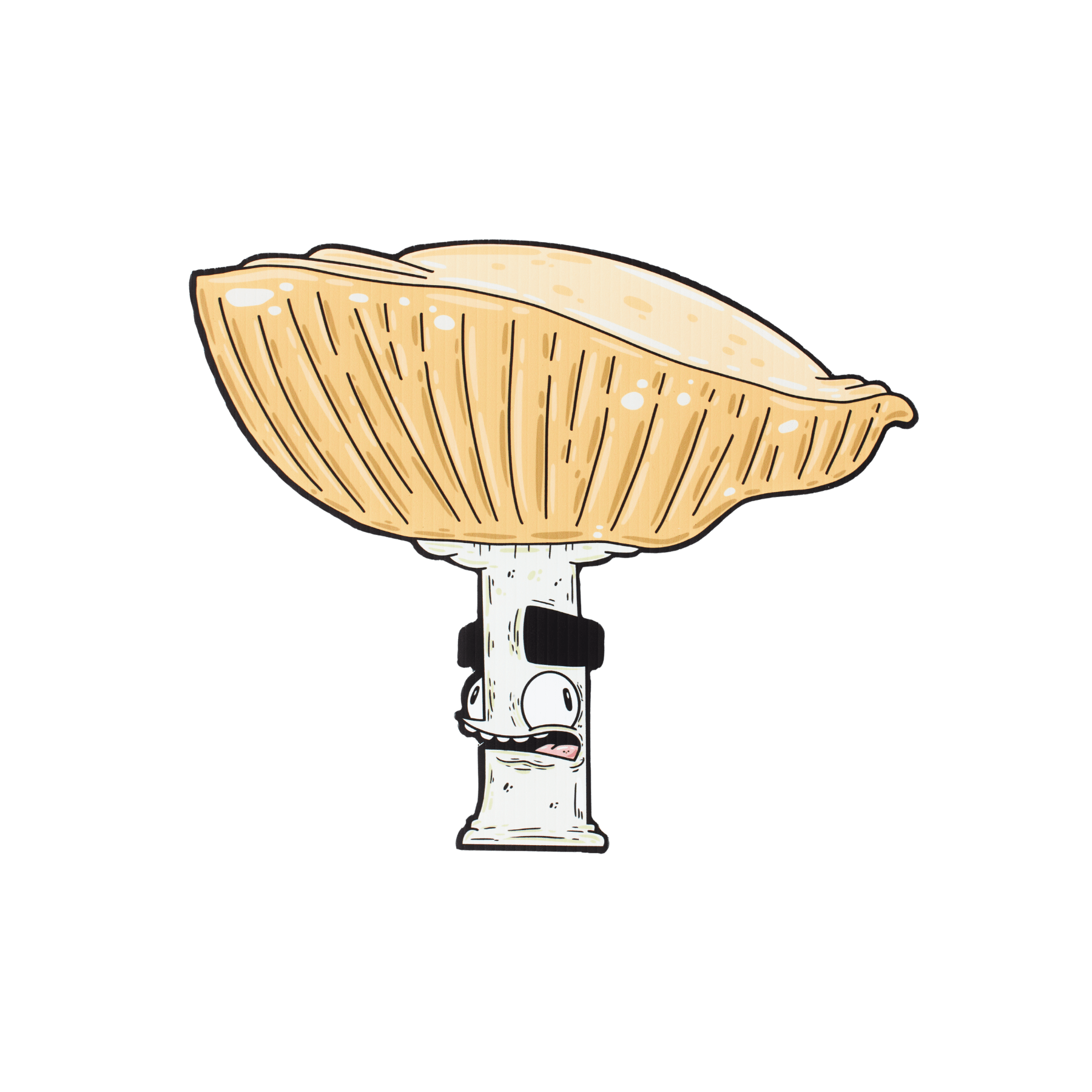 Orange Shroomie Mini Yard Sign - primary