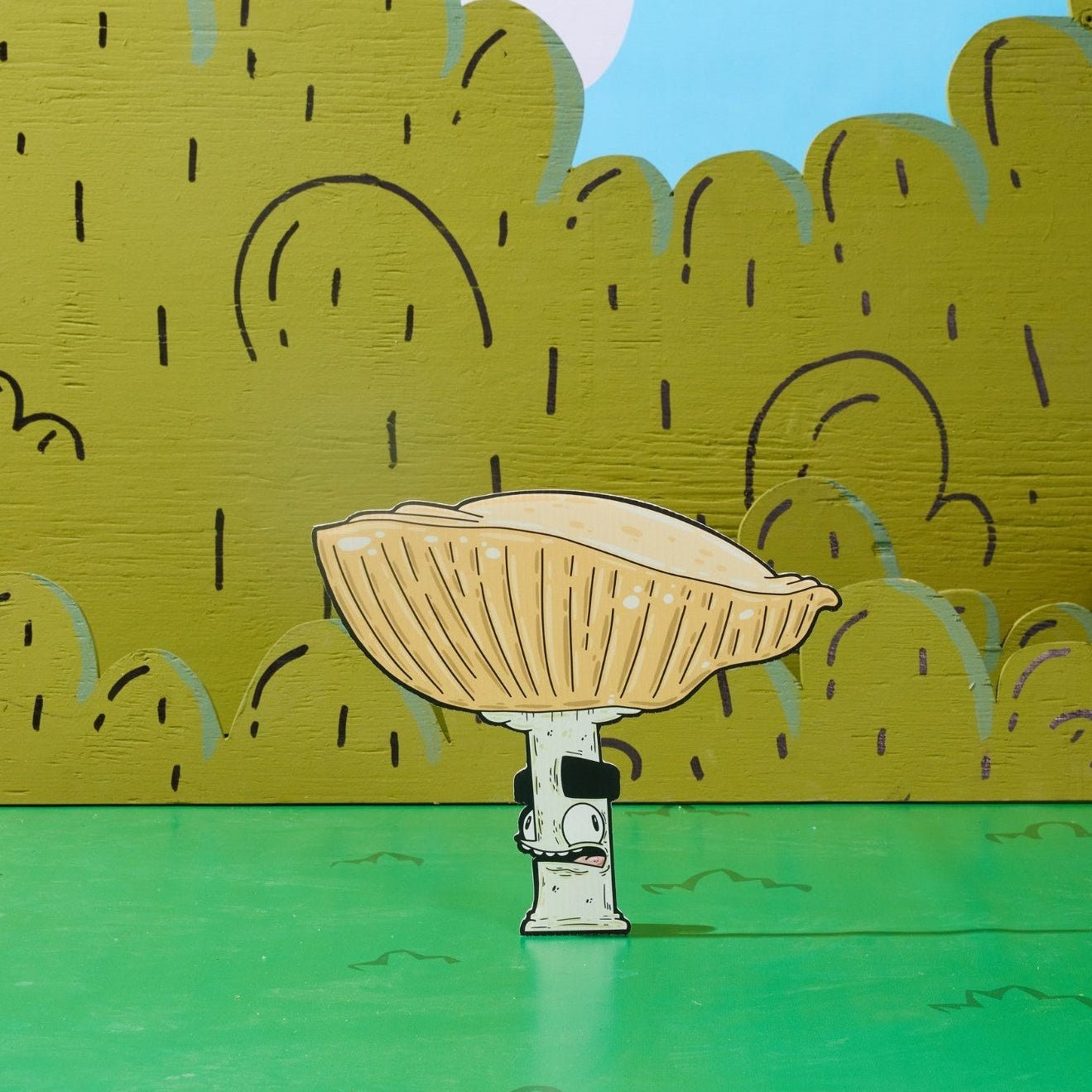 Orange Shroomie Mini Yard Sign - alternate