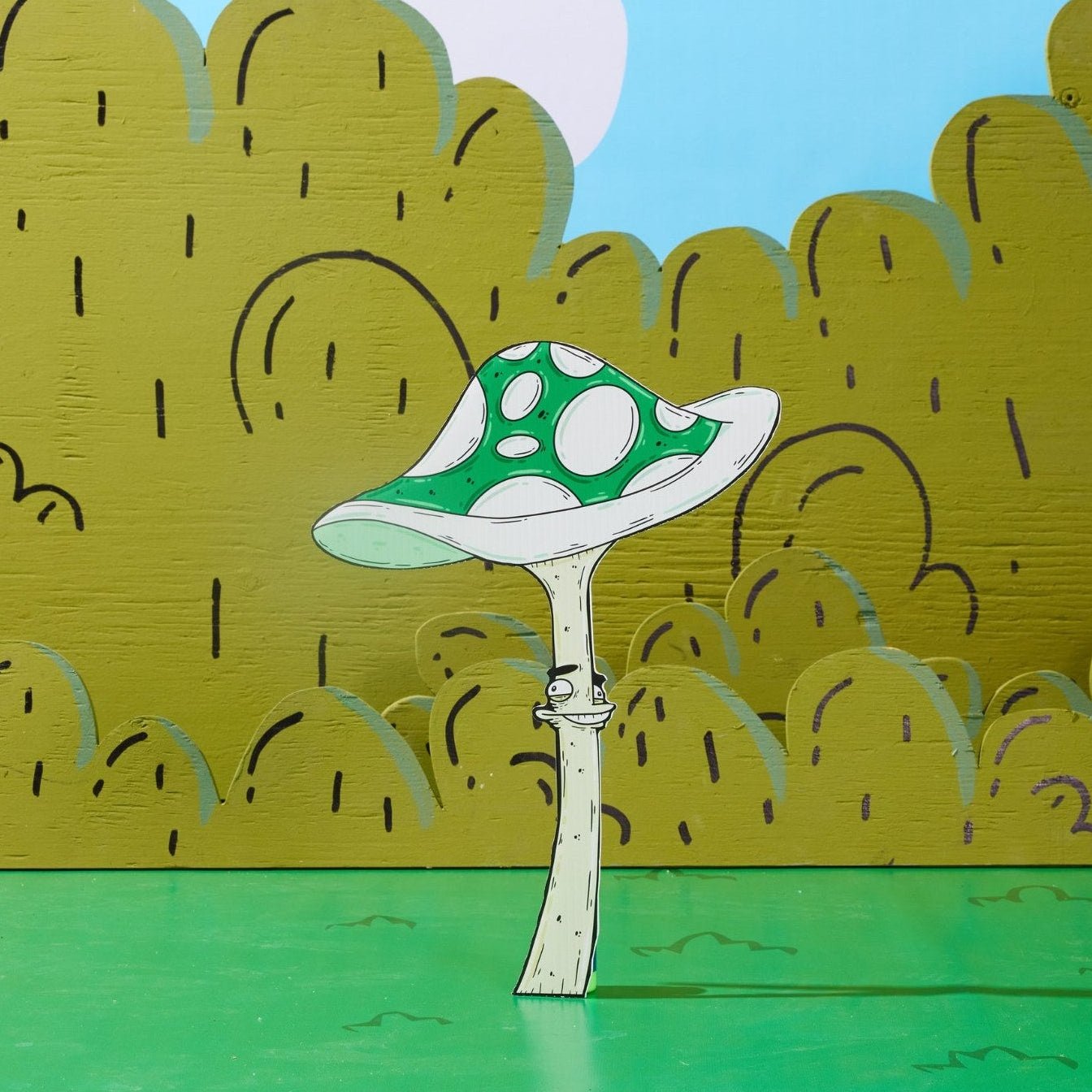 Shroomie "Teddy" Mini Yard Sign - Mike Bennett Studios