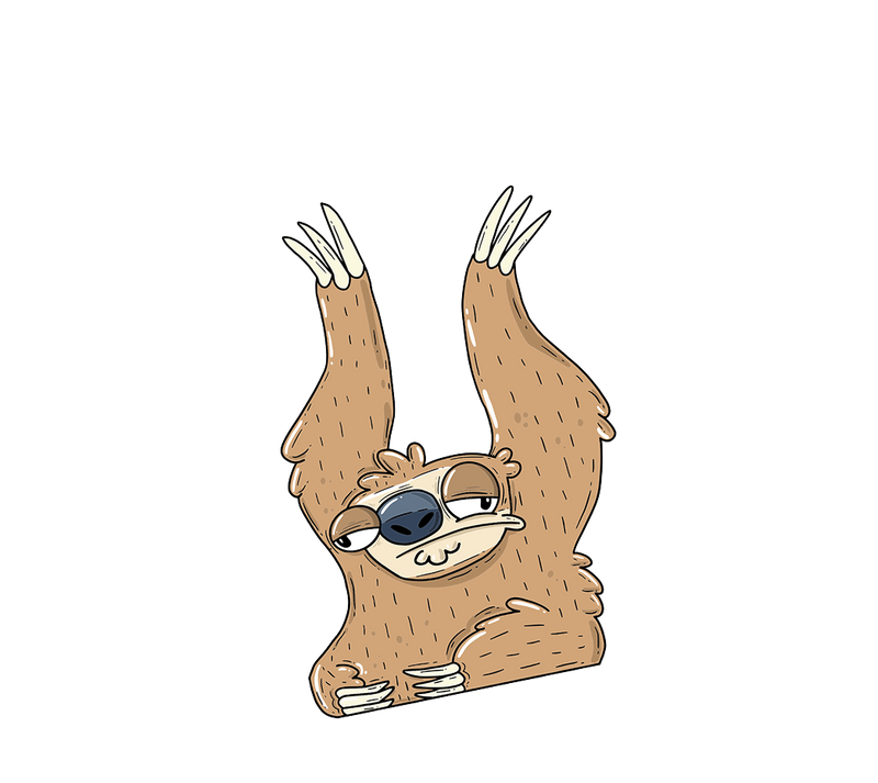 Decorative brown sloth