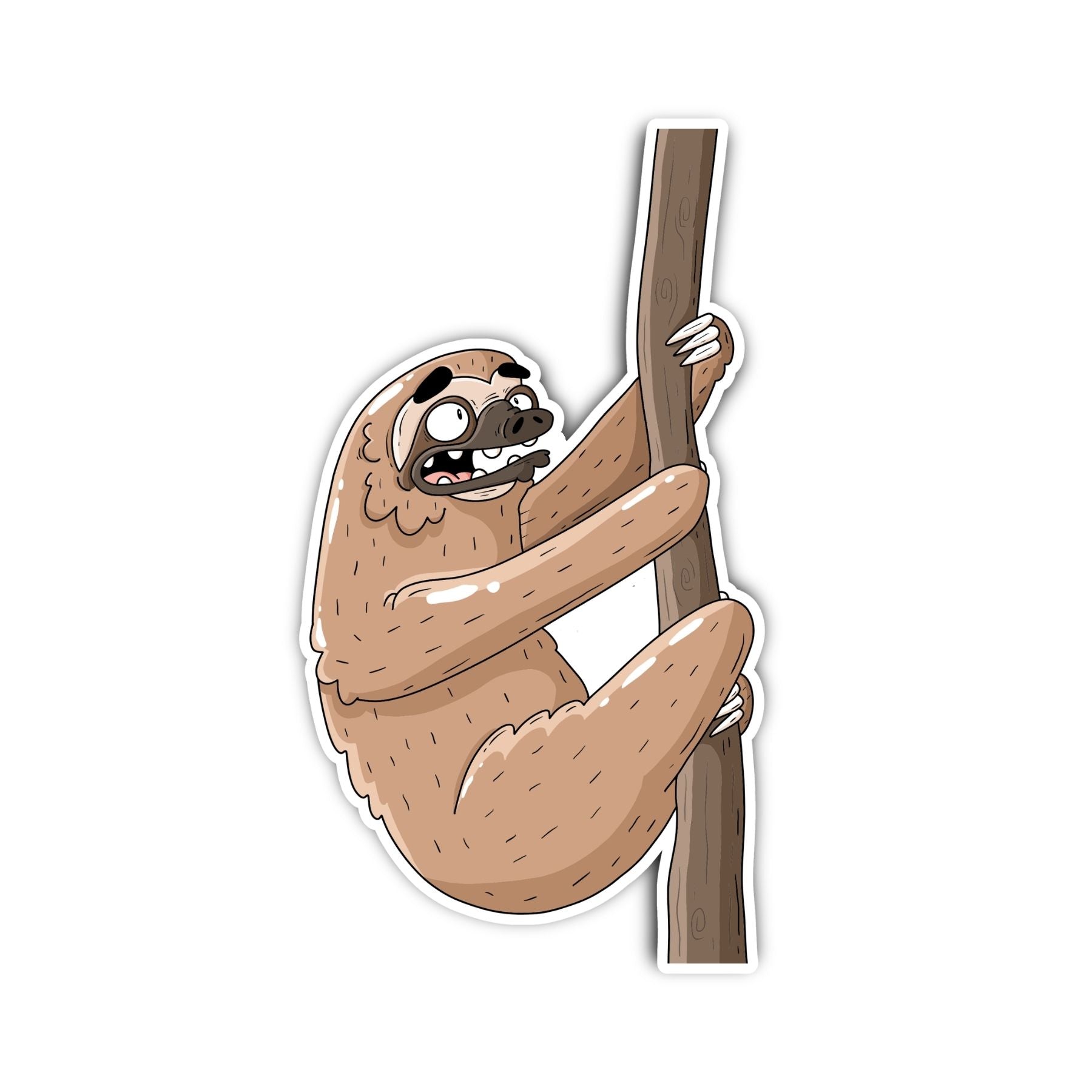 Sloth - Poop Pose Sticker - Mike Bennett Studios