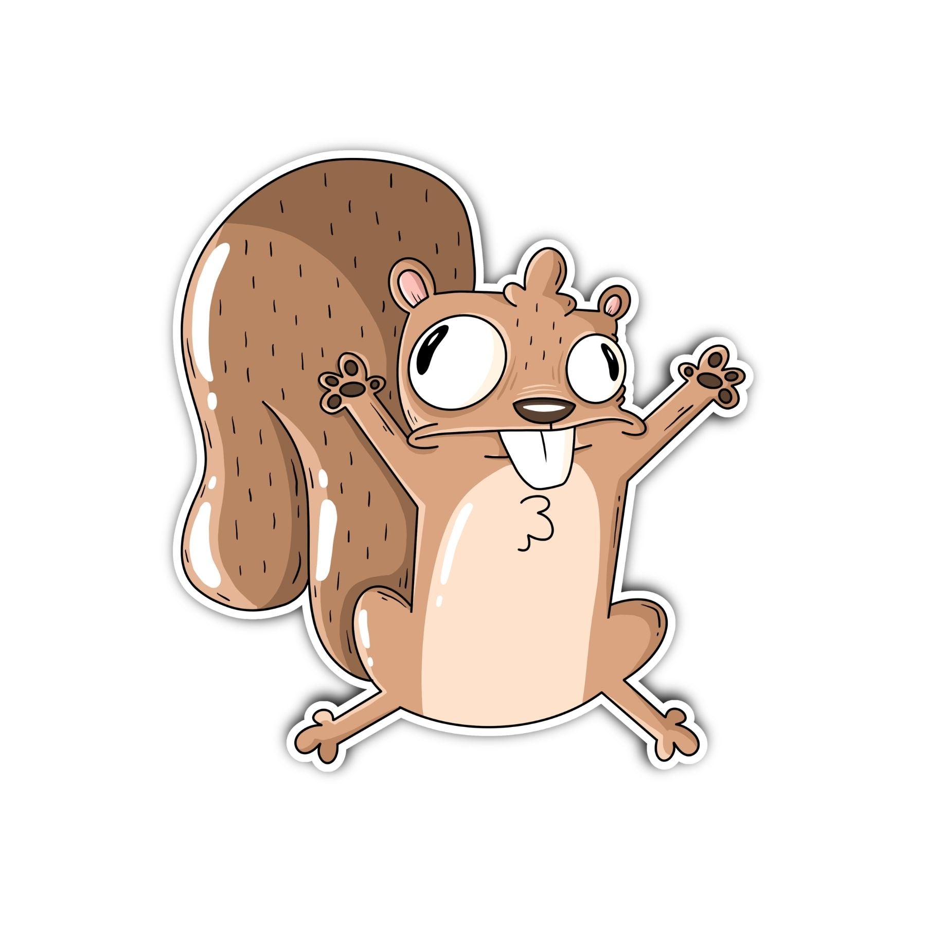 Squirrel Splat Sticker - Mike Bennett Studios