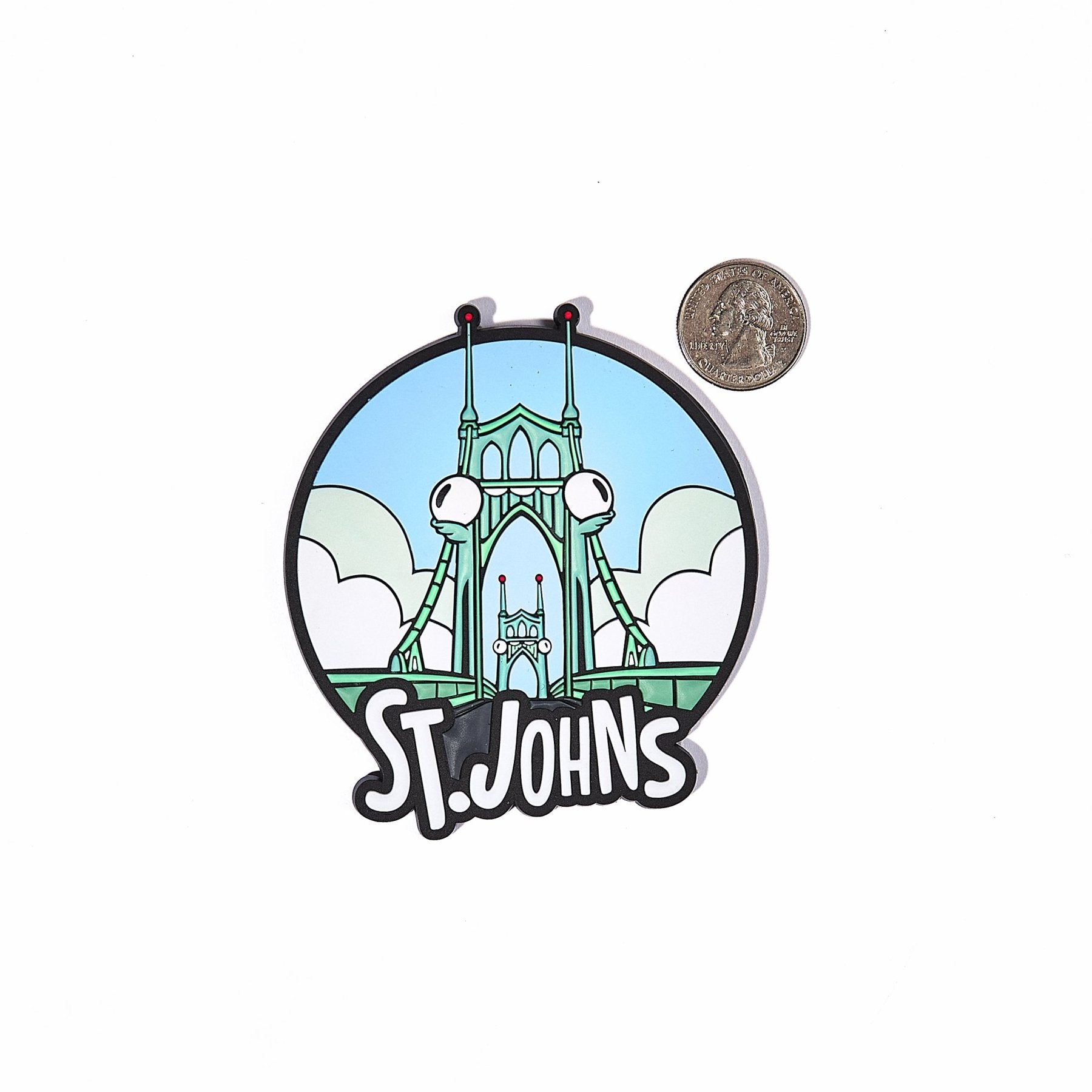 St. Johns Bridge, Portland Magnet - Mike Bennett Studios