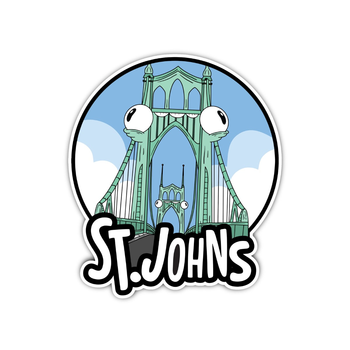 St. Johns Bridge Sticker - primary