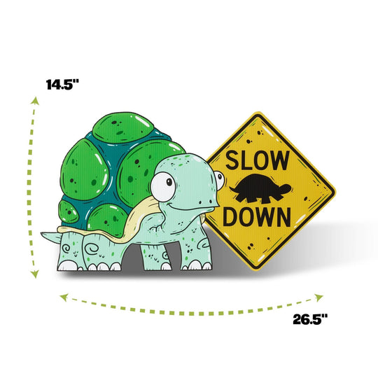 Terrance the Turtle Slow Down Yard Sign – Mike Bennett Studios