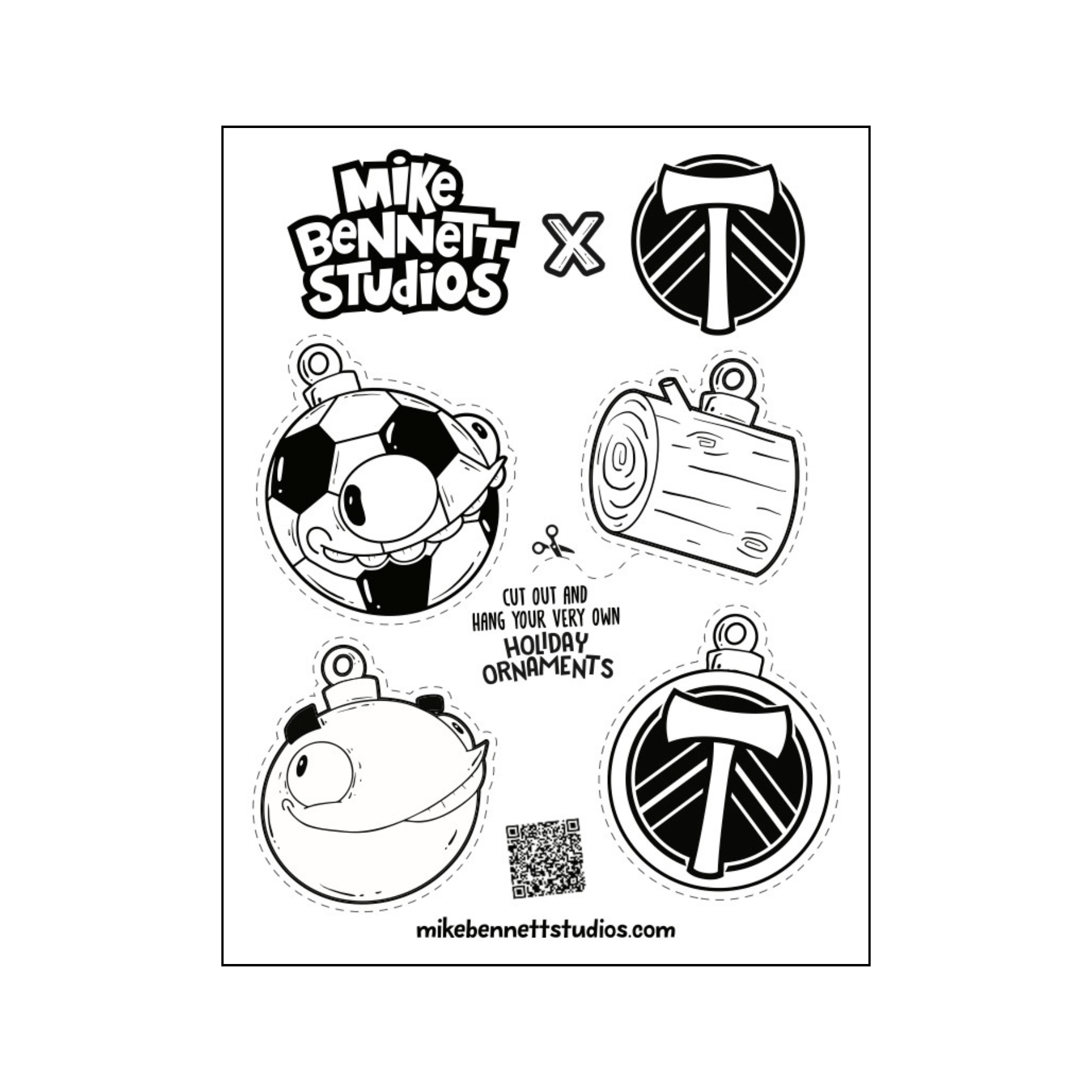 FREE Portland Timbers Ornaments Coloring Sheet - primary
