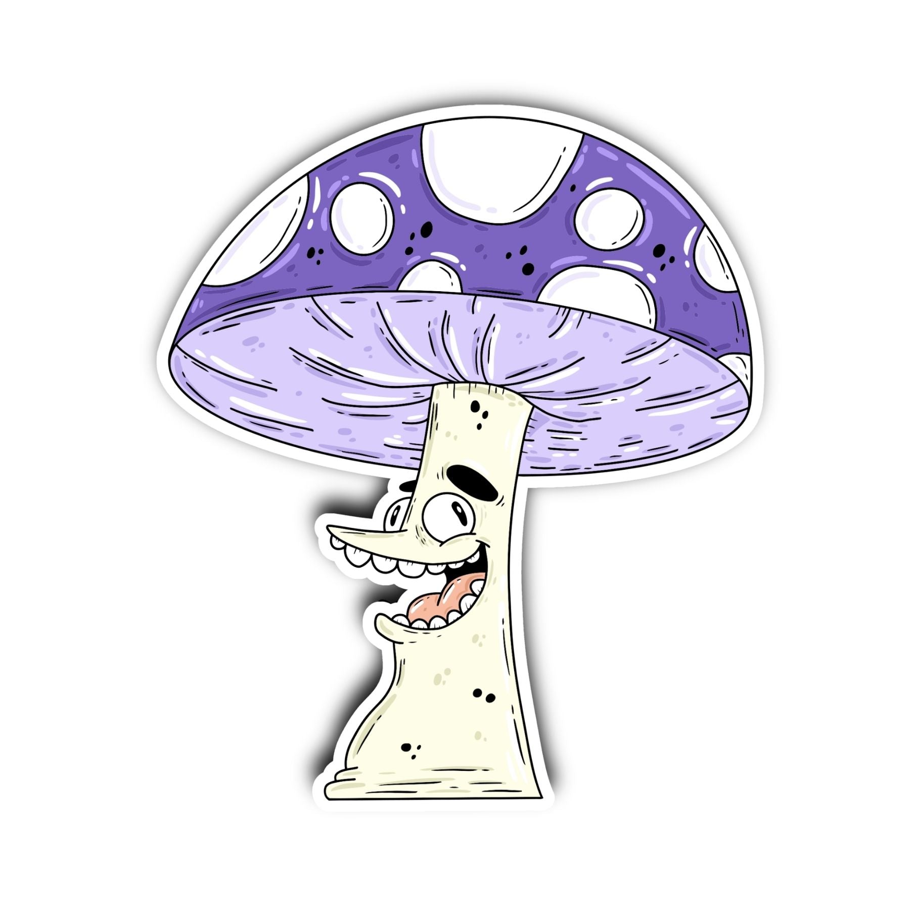 Violet Mushroom Sticker - Mike Bennett Studios