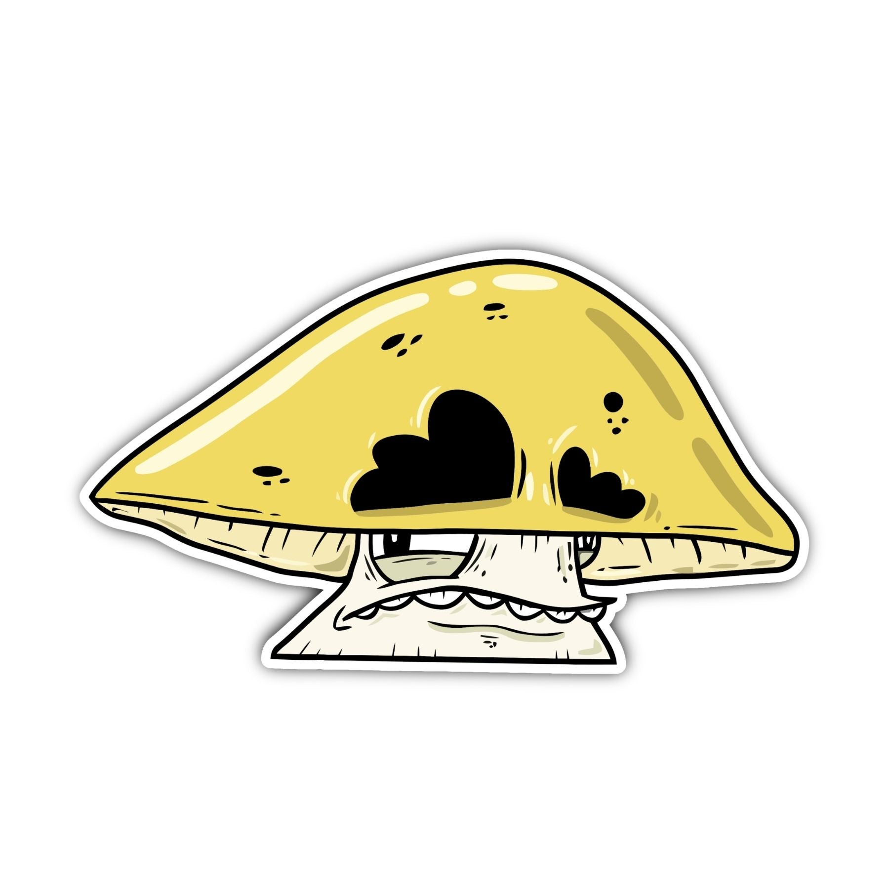 Yellow Mushroom Sticker - Mike Bennett Studios