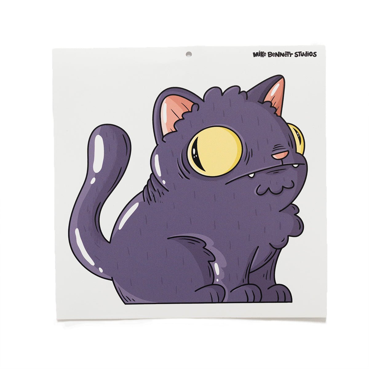 Purple Cat Halloween Wall Decal - primary
