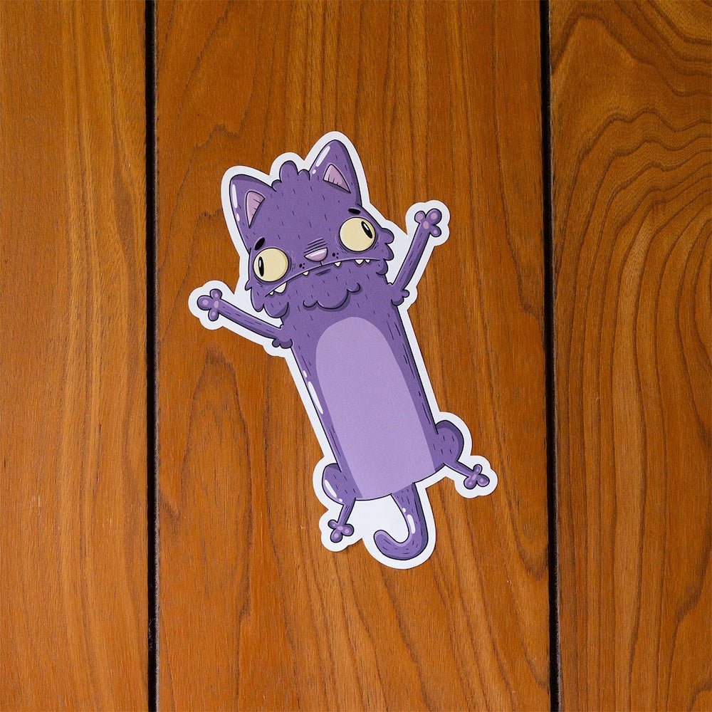 Purple SPLAT Cat Halloween Wall Decal - alternate