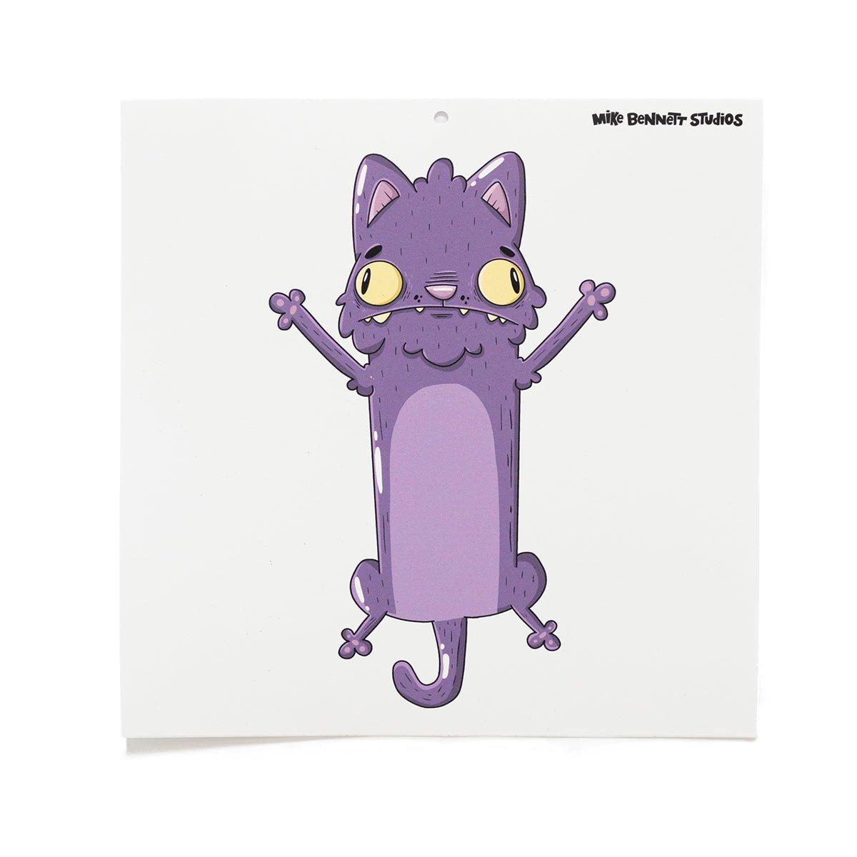Purple SPLAT Cat Halloween Wall Decal - primary