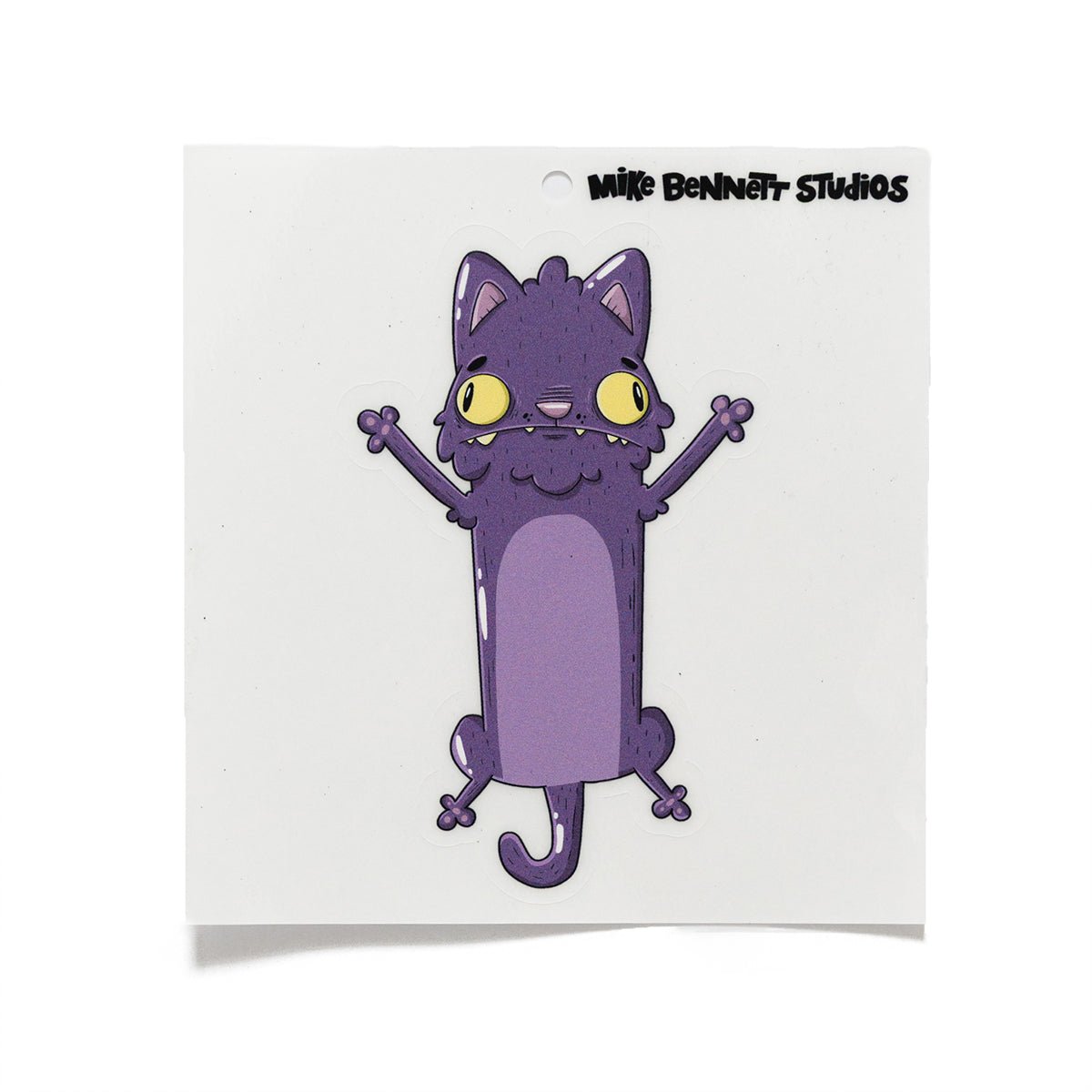 Purple SPLAT Cat Halloween Window Cling - primary
