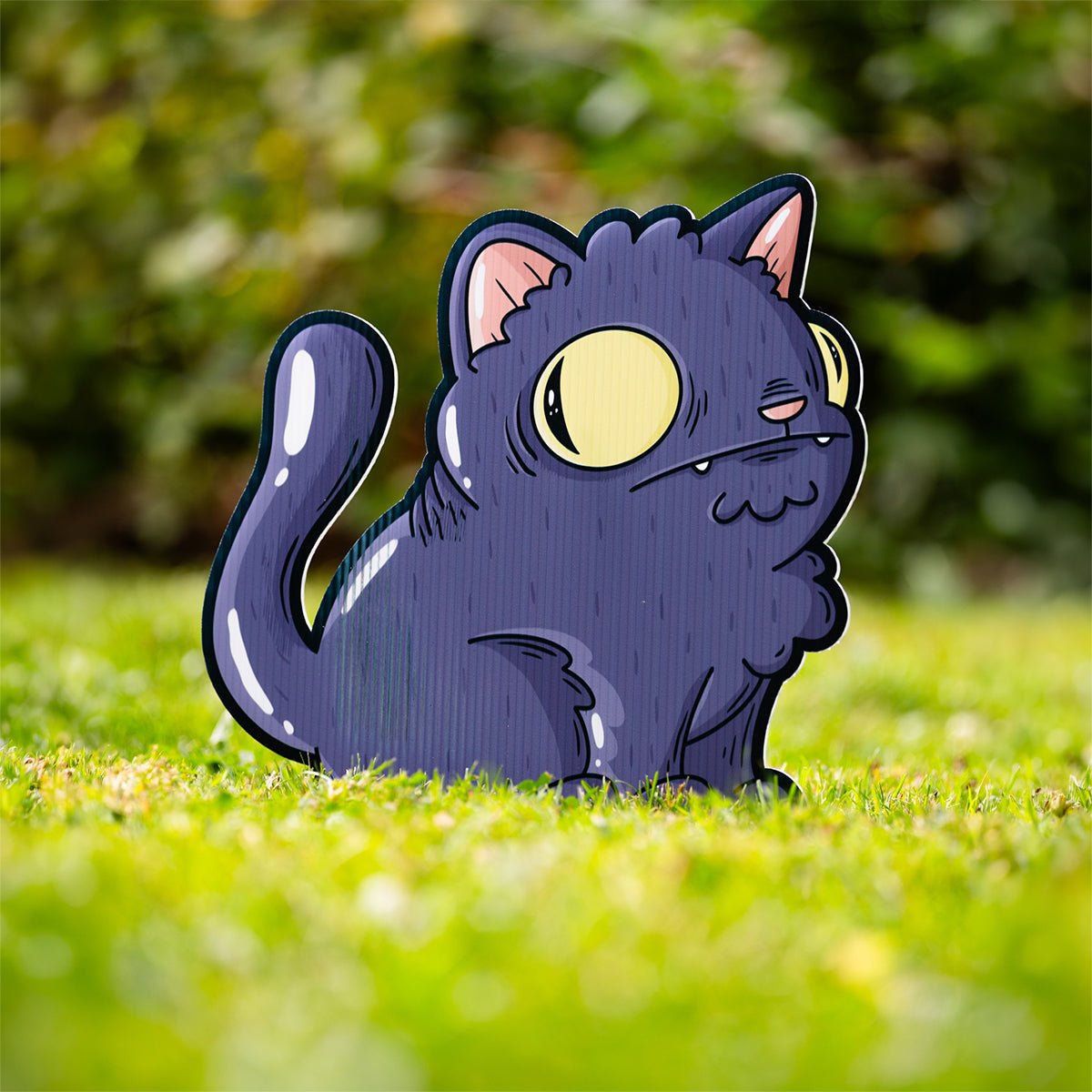 Purple Cat Halloween Yard Decoration - alternate