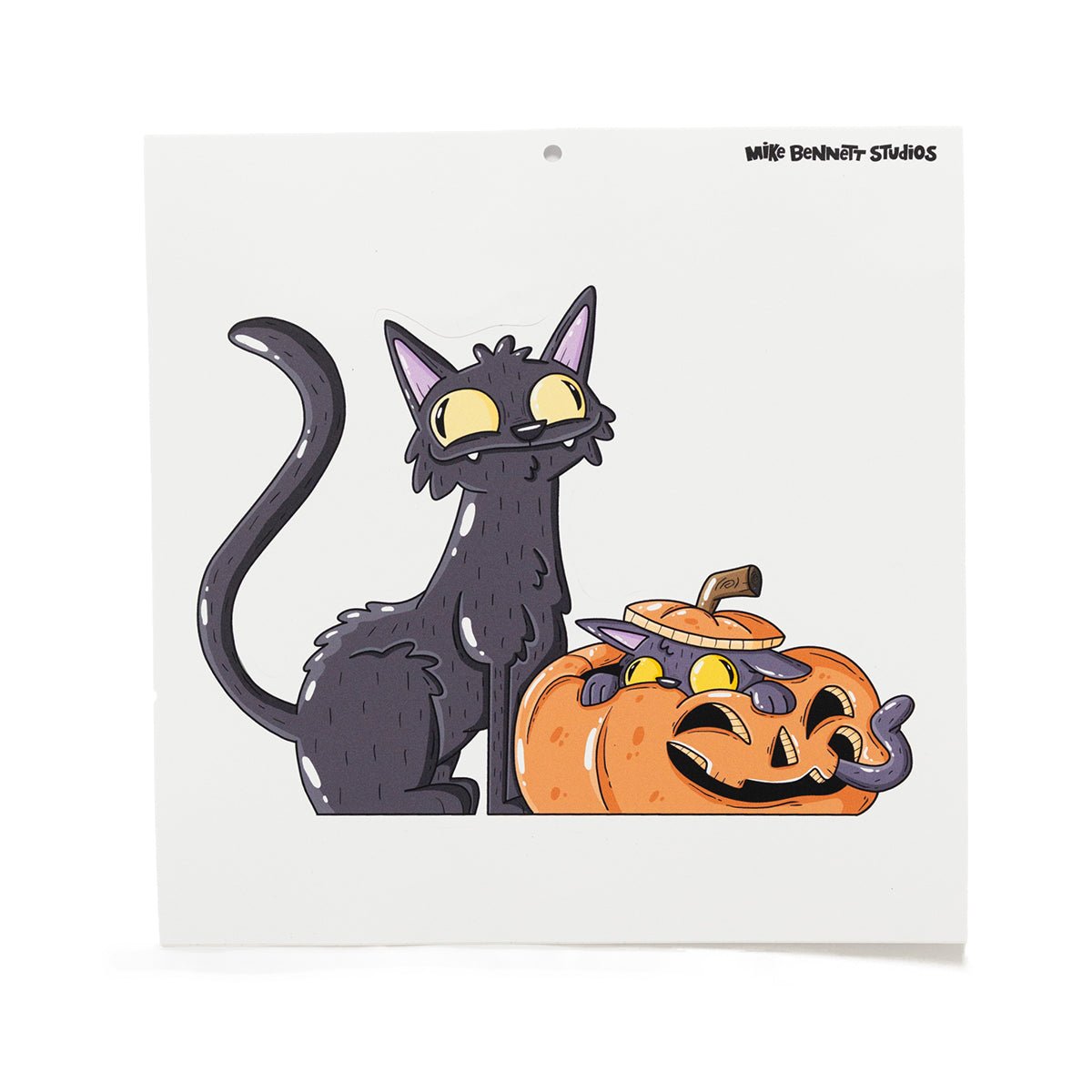 Cats & Pumpkin Halloween Wall Decal - primary