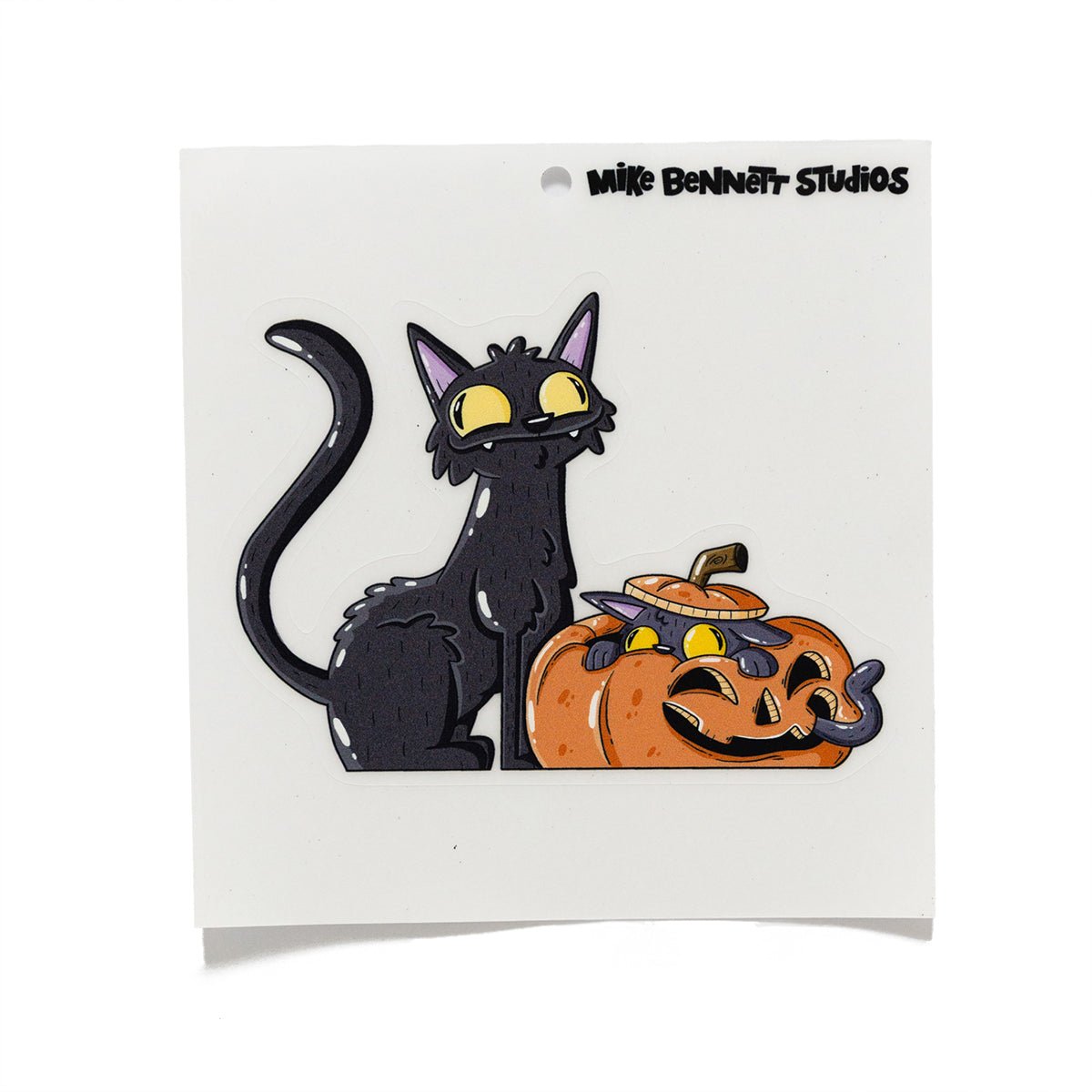 Cats & Pumpkin Halloween Window Cling - primary