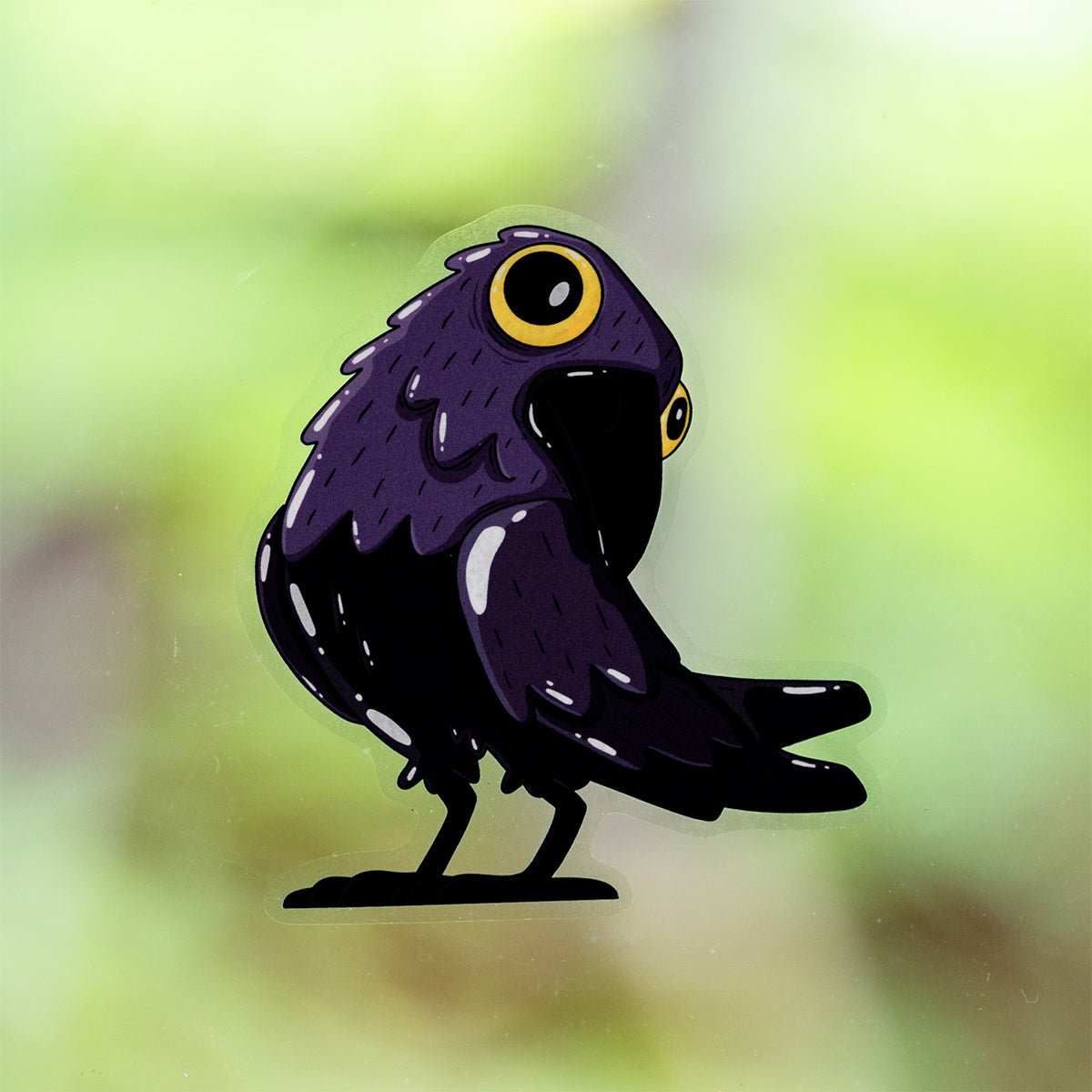 Crow - Sideye Halloween Window Cling - alternate