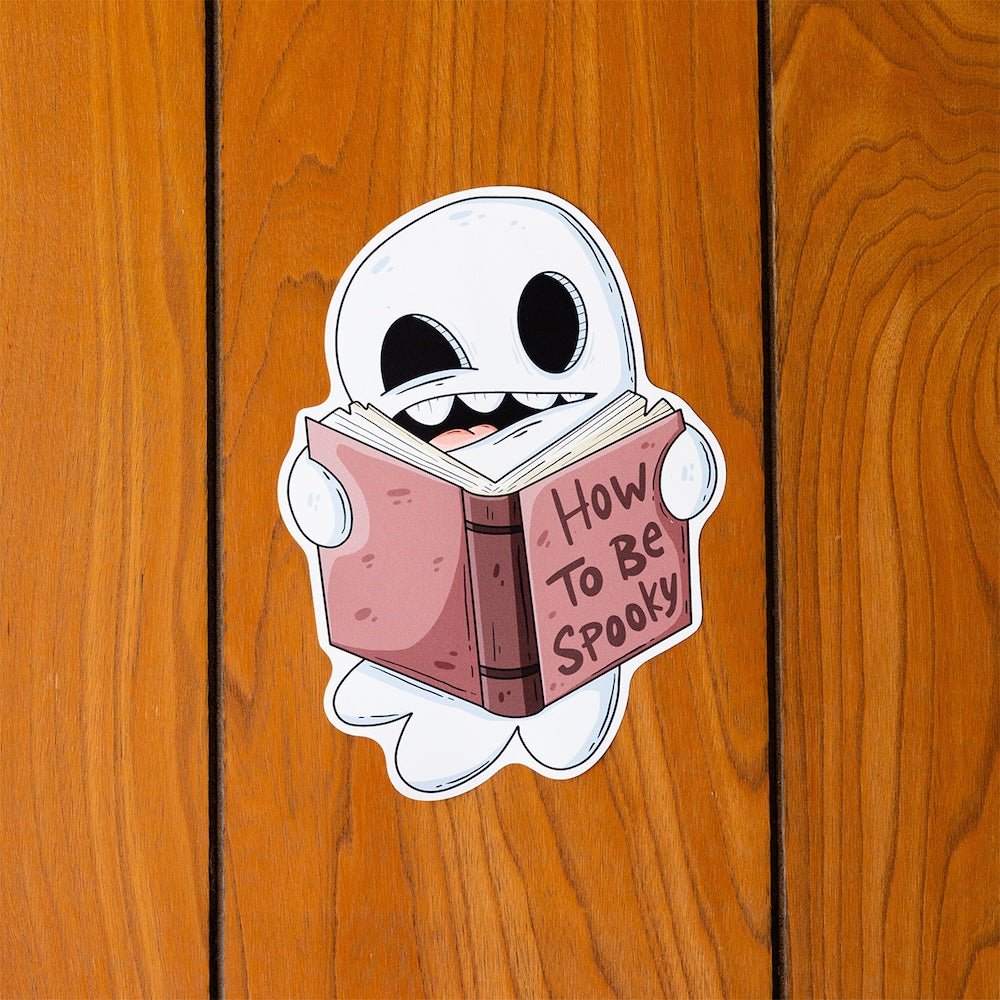 Reading Ghost Halloween Wall Decal - alternate