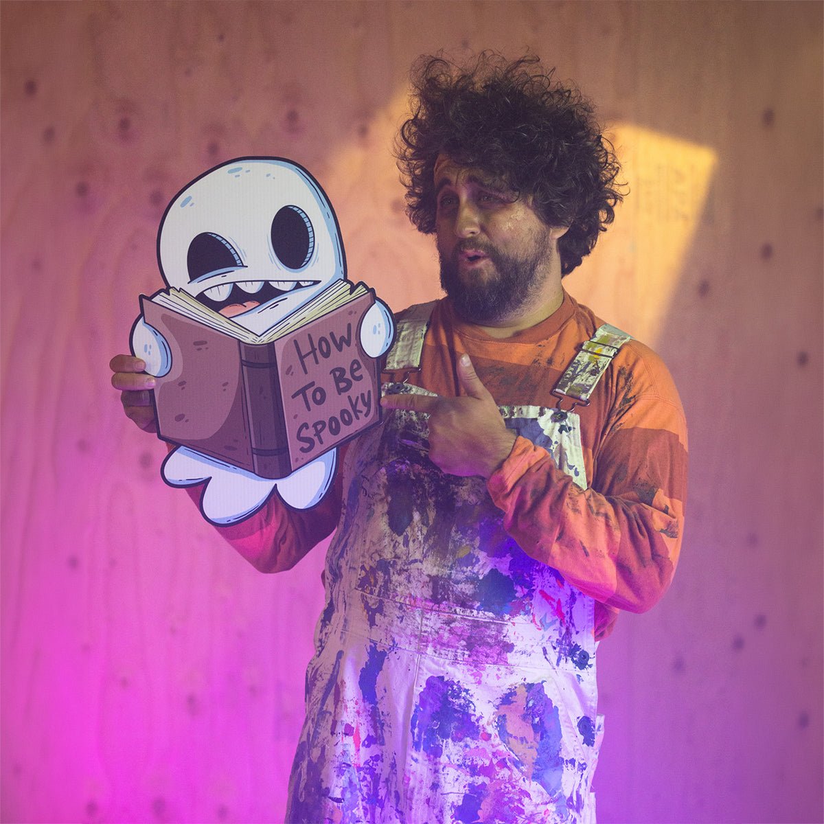 Reading Ghost Halloween Yard Decoration