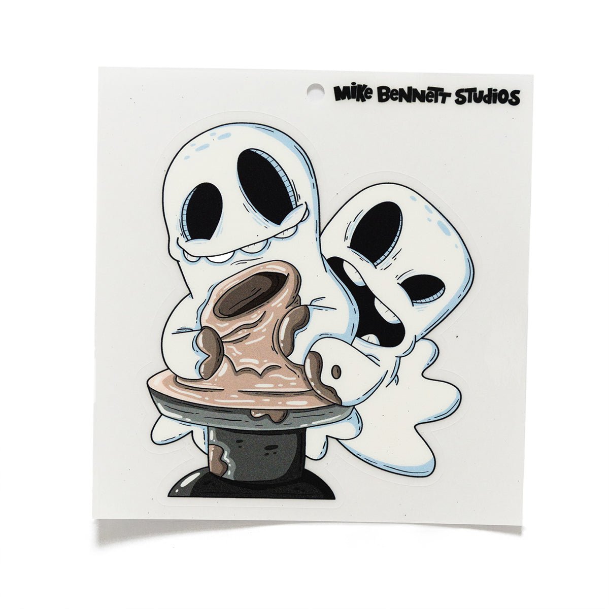 Pottery Ghosts Halloween Window Cling - primary