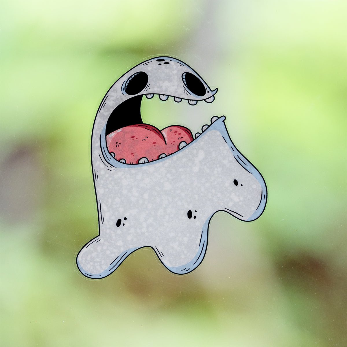 Schubert the Ghost Halloween Window Cling - alternate