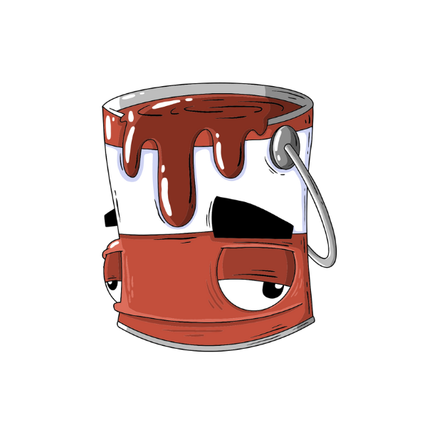 Cartoon paint can by Mike Bennett Studios