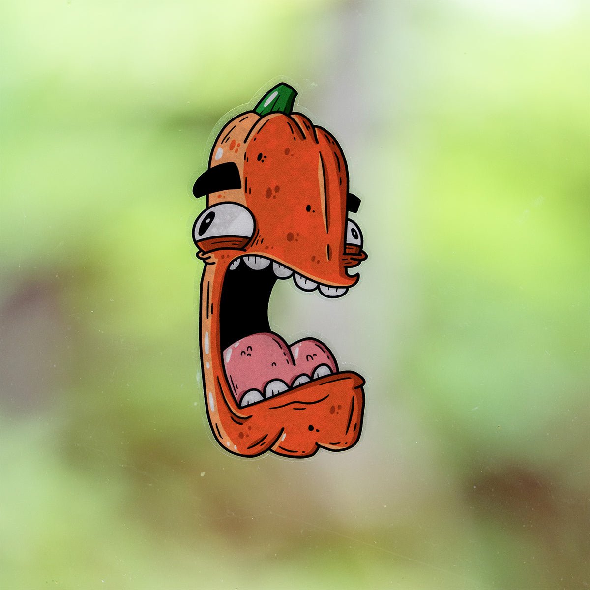 Gordy the Pumpkin Halloween Window Cling - alternate