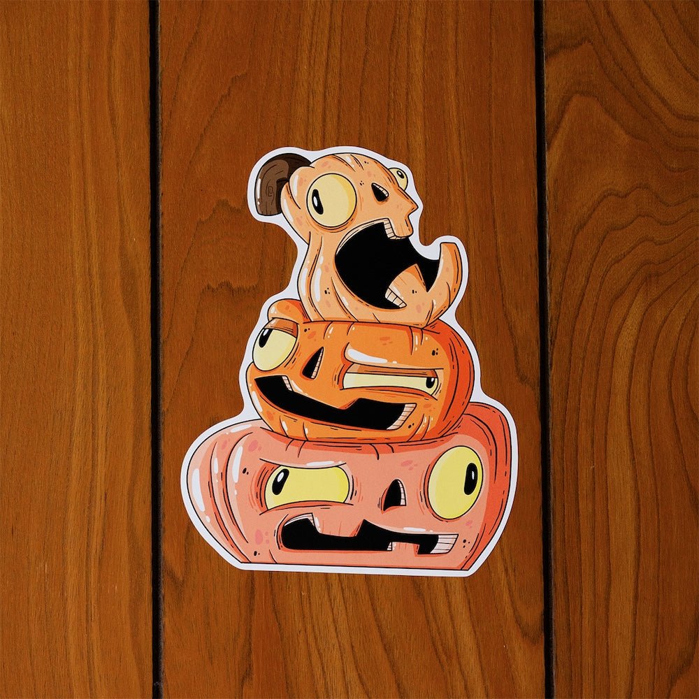 Stacked Pumpkins Halloween Wall Decal - alternate