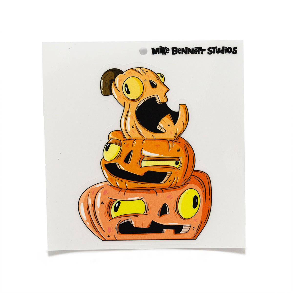 Stacked Pumpkins Halloween Window Cling - primary