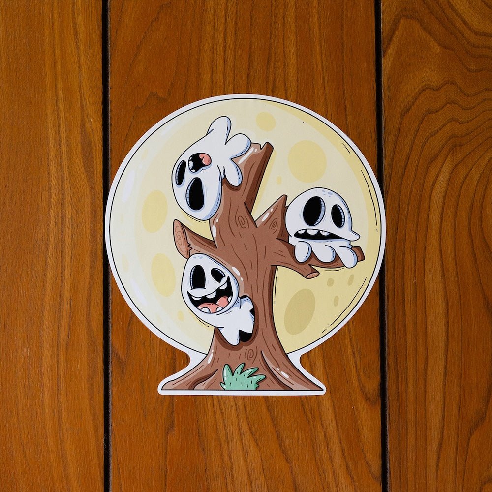 Ghosts Tree Halloween Wall Decal - alternate