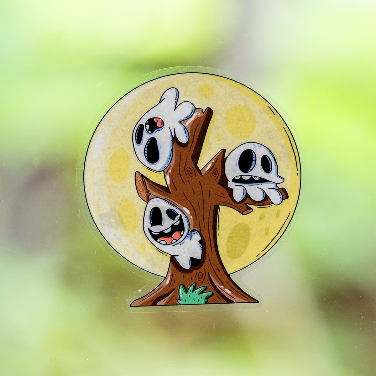 Ghosts Tree Halloween Window Cling - alternate