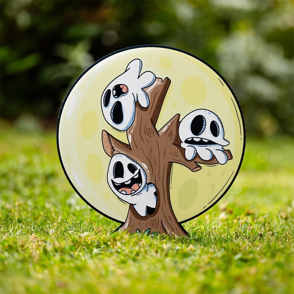 Ghosts Tree Halloween Yard Decoration - alternate