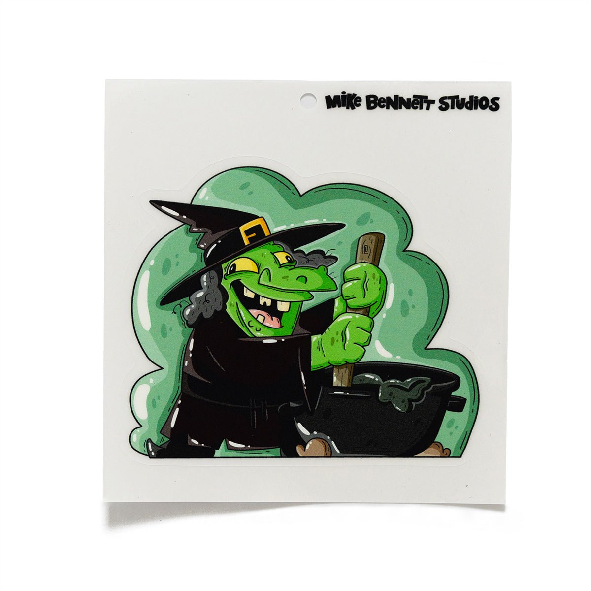 Witch & Cauldron Halloween Window Cling - primary