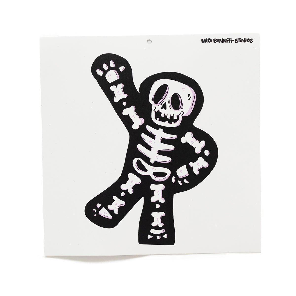 Skeleton Waving Halloween Wall Decal - primary