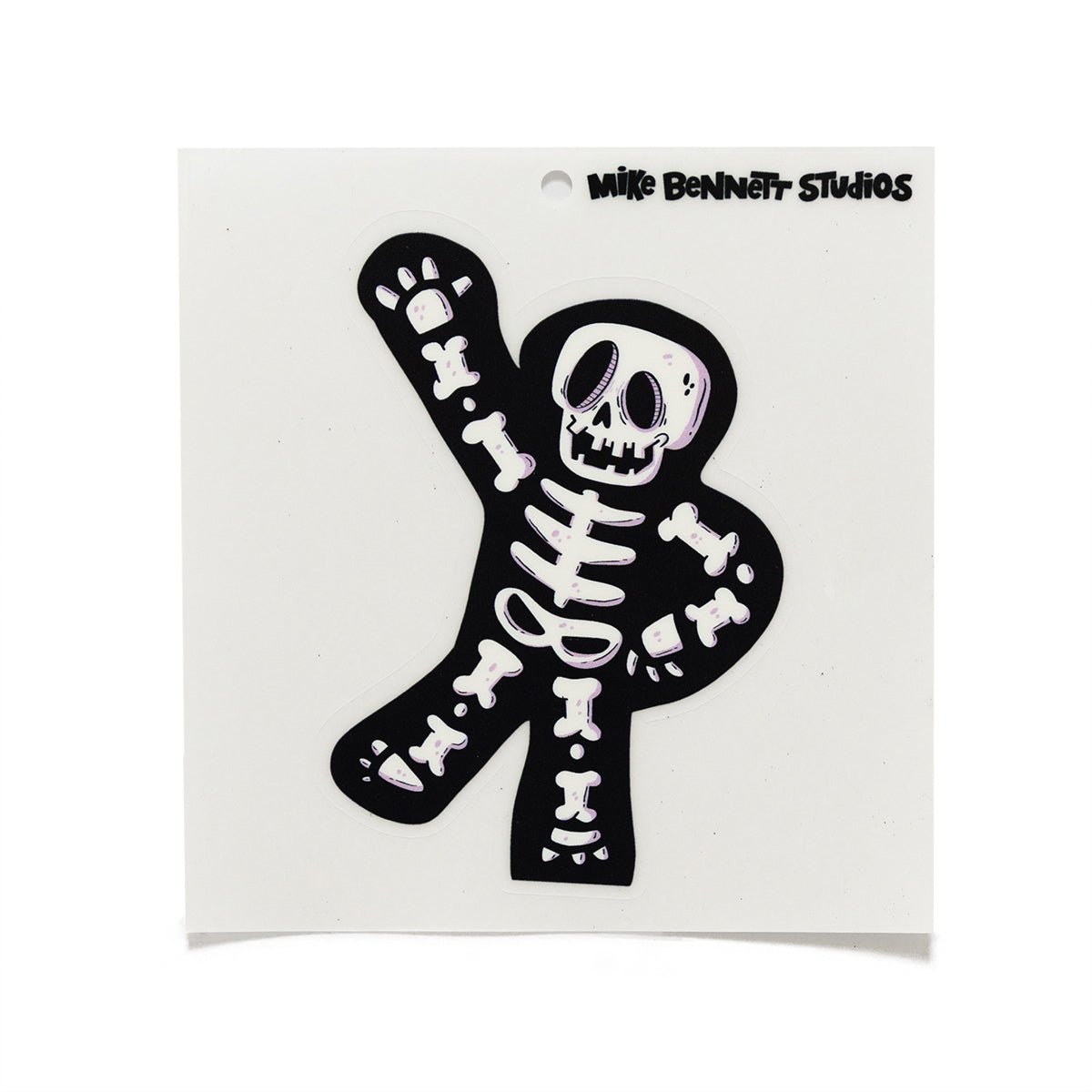 Skeleton Waving Halloween Window Cling - primary