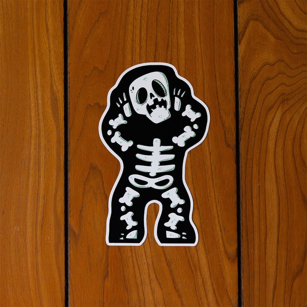 Skeleton Dancing Halloween Wall Decal - alternate