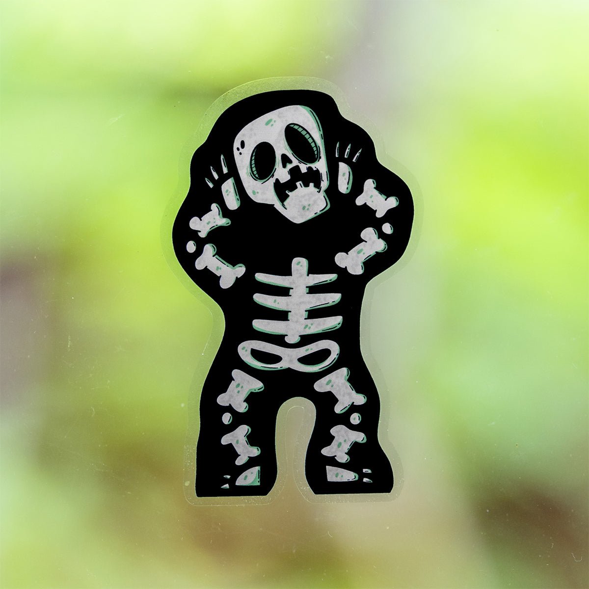 Skeleton Dancing Halloween Window Cling - alternate