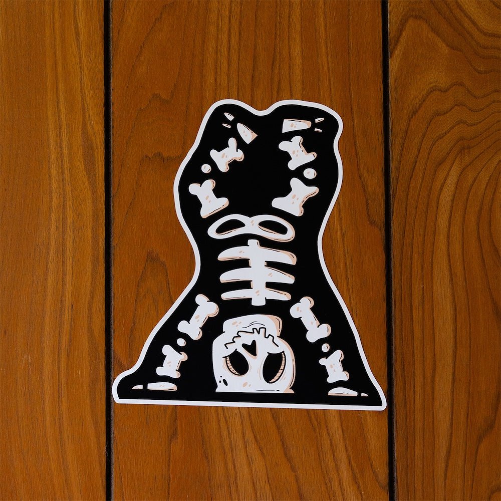 Skeleton Handstand Halloween Wall Decal - alternate