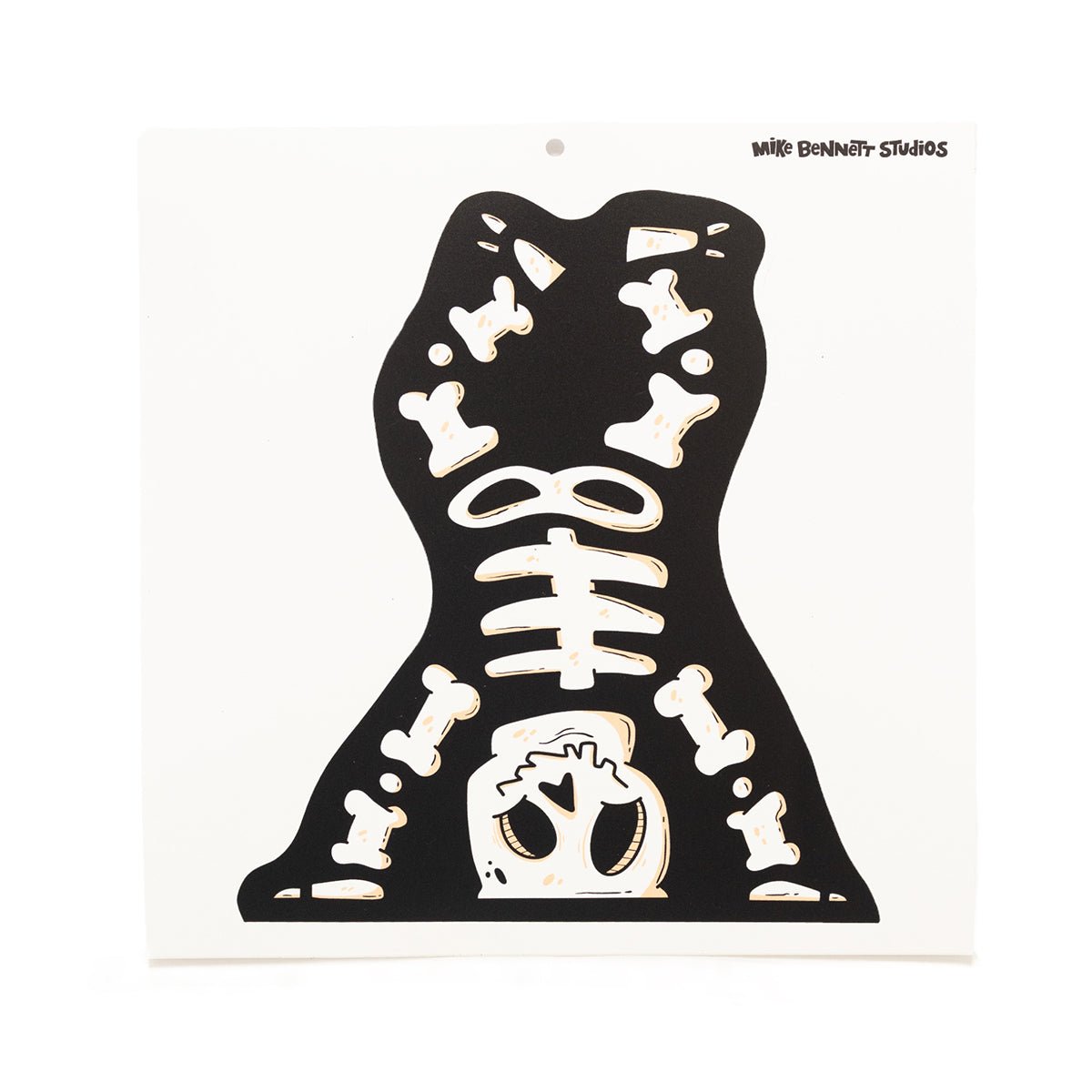 Skeleton Handstand Halloween Wall Decal - primary