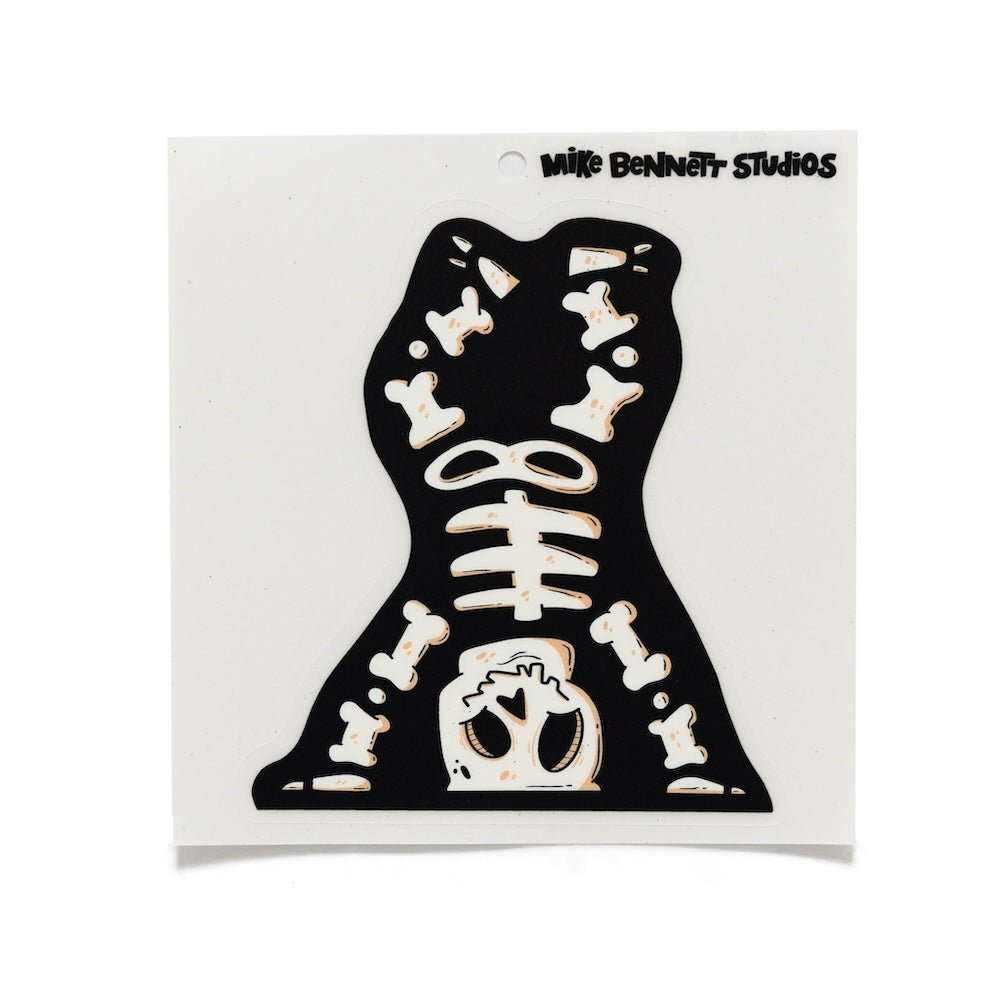 Skeleton Handstand Halloween Window Cling - primary