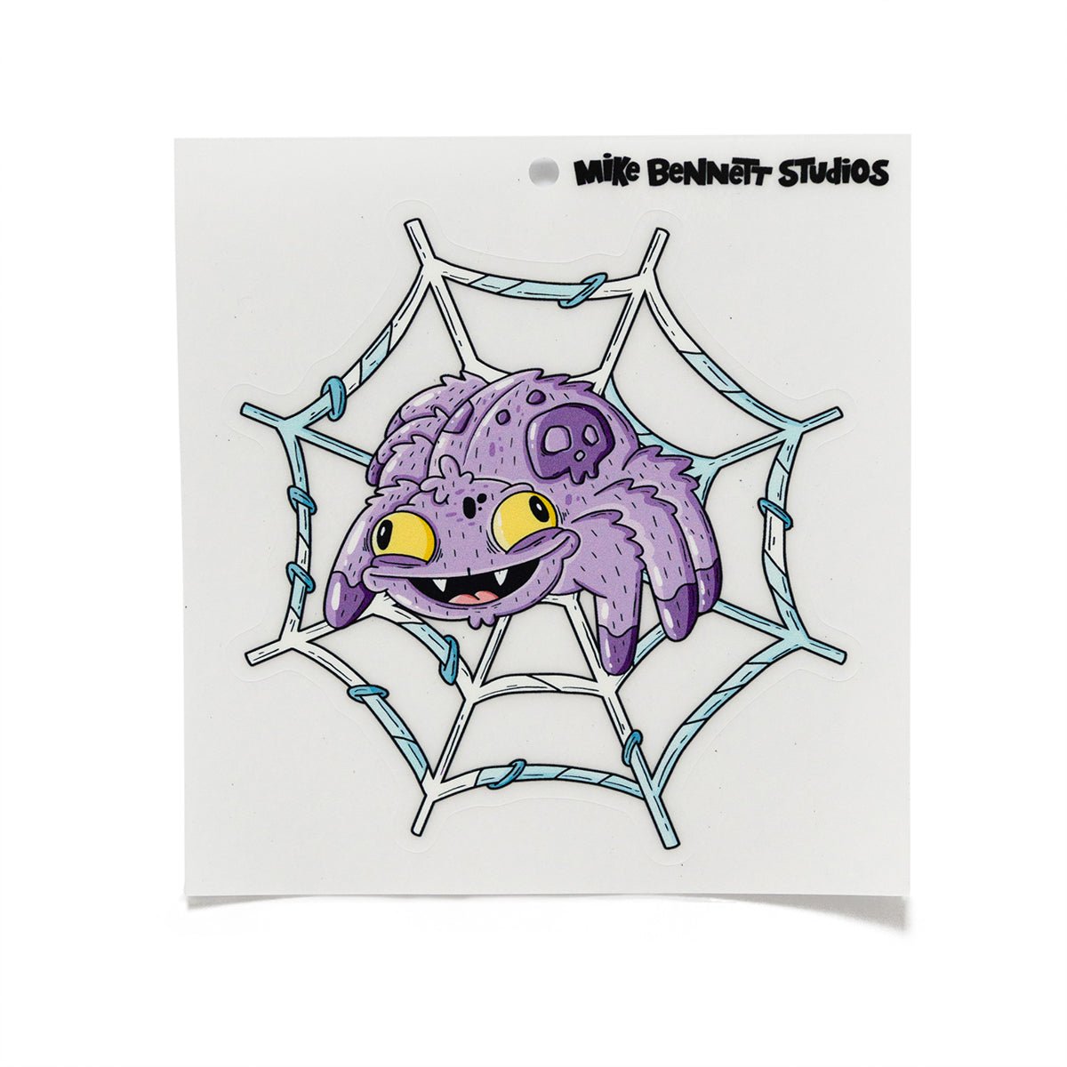 Spider on Web Halloween Window Cling - primary
