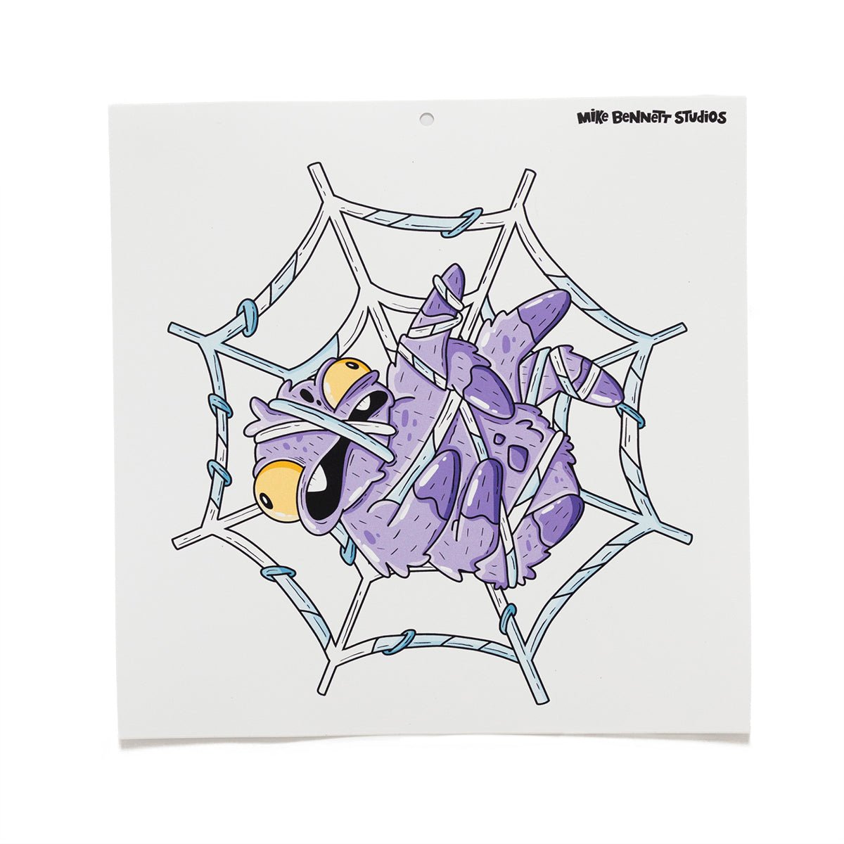 Tangled Spider in Web Halloween Wall Decal - primary