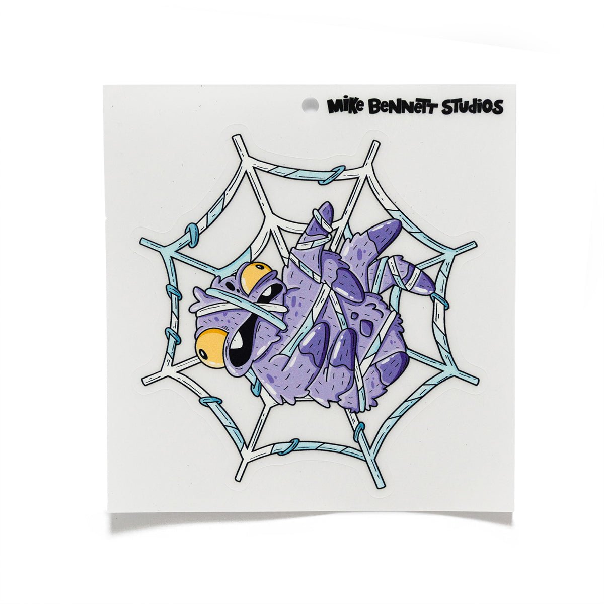 Tangled Spider in Web Halloween Window Cling - primary