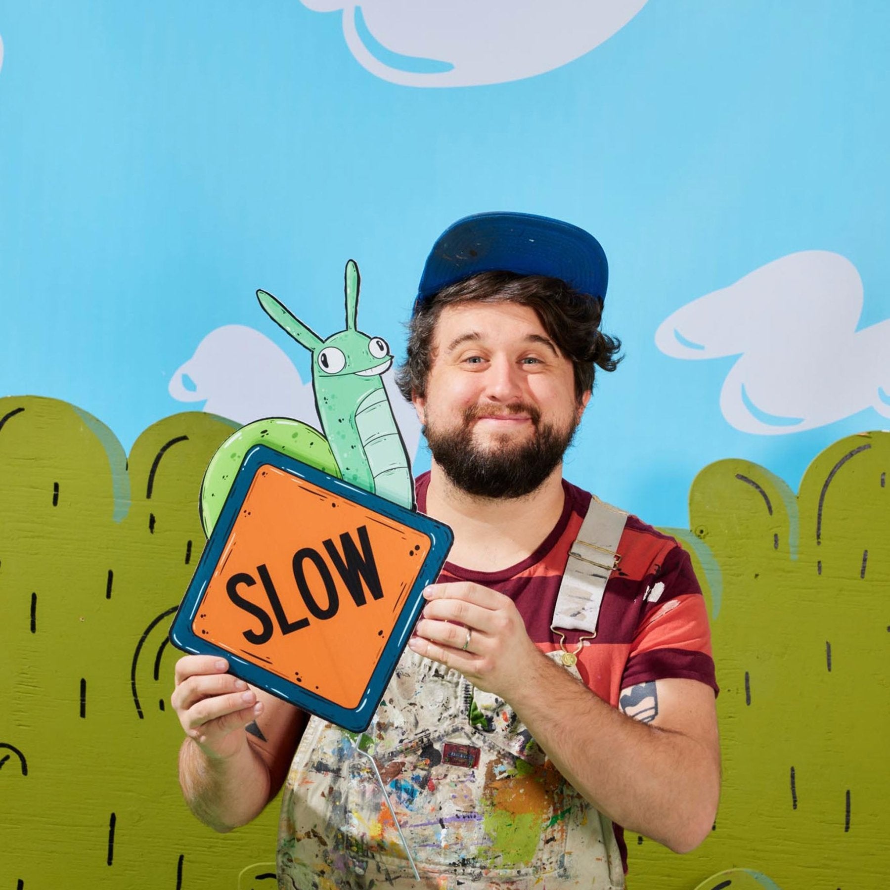 Sonny the Snail Mini "Slow" Yard Sign - Mike Bennett Studios