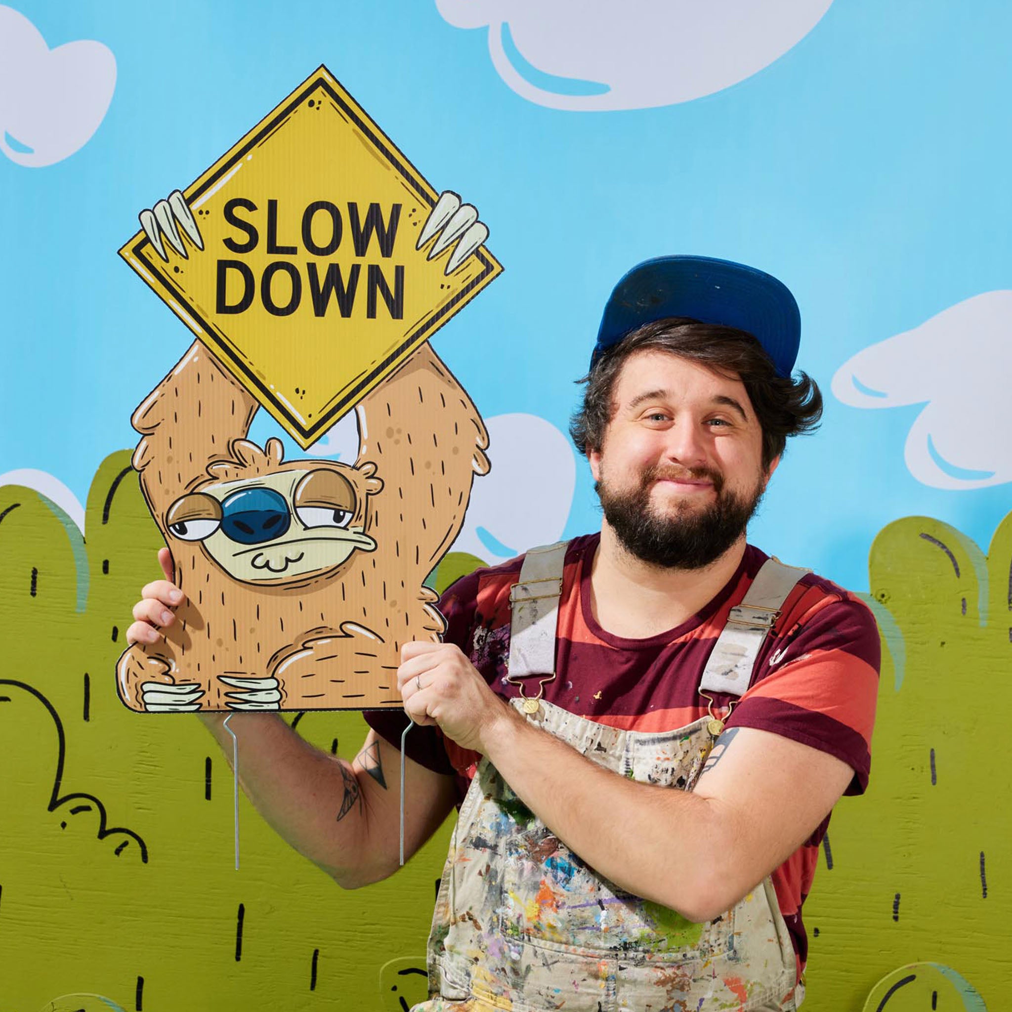Sofia the Sloth Slow Down Yard Sign - alternate